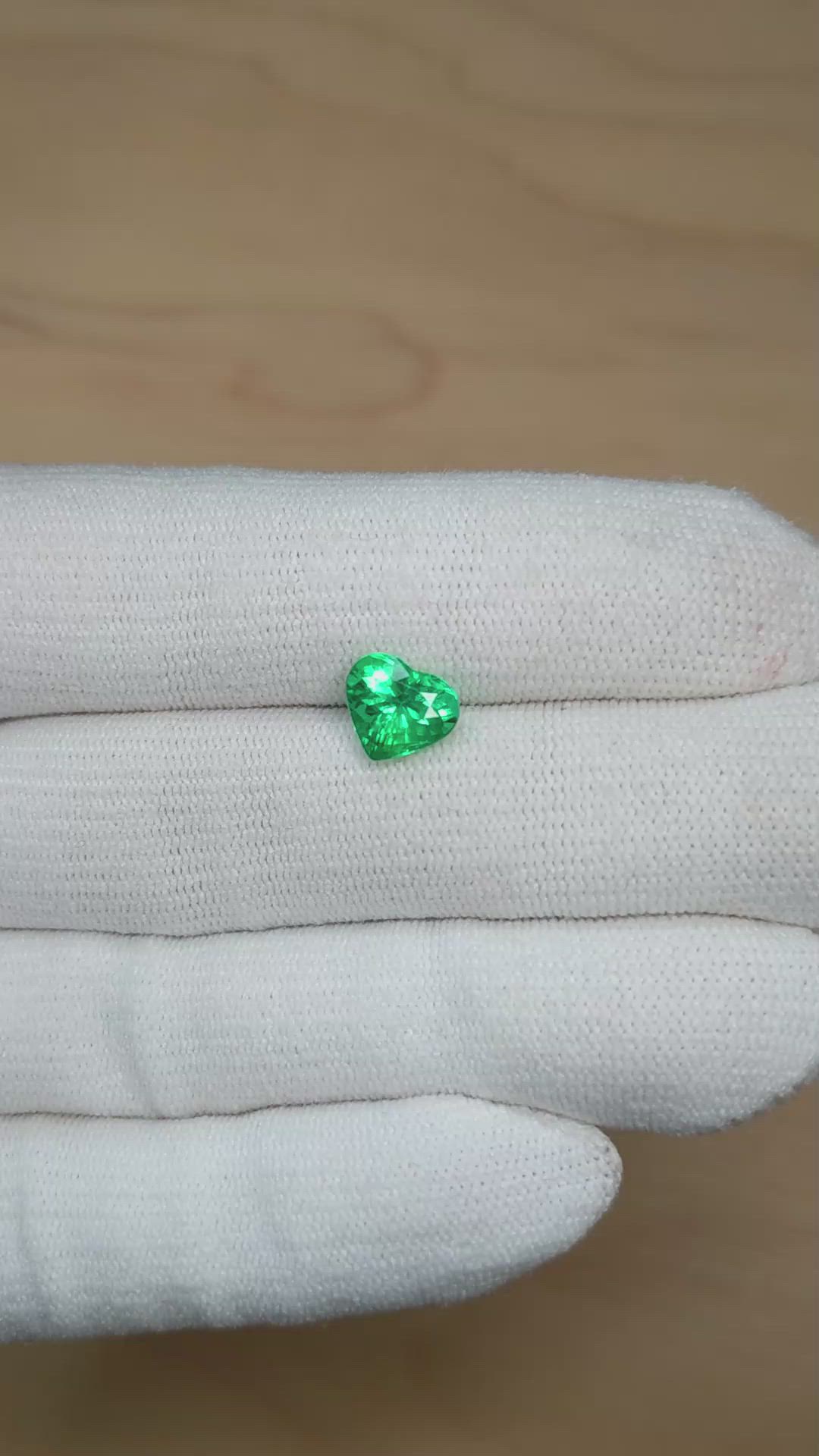 1.56 Ct. Emerald from Brazil Size Video
