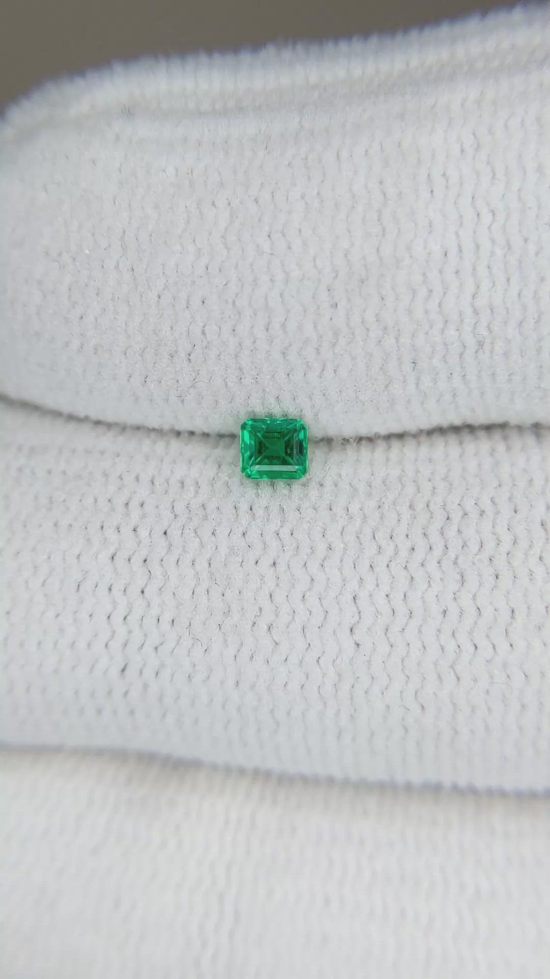 0.13 Ct. Emerald from Afghanistan Size Video
