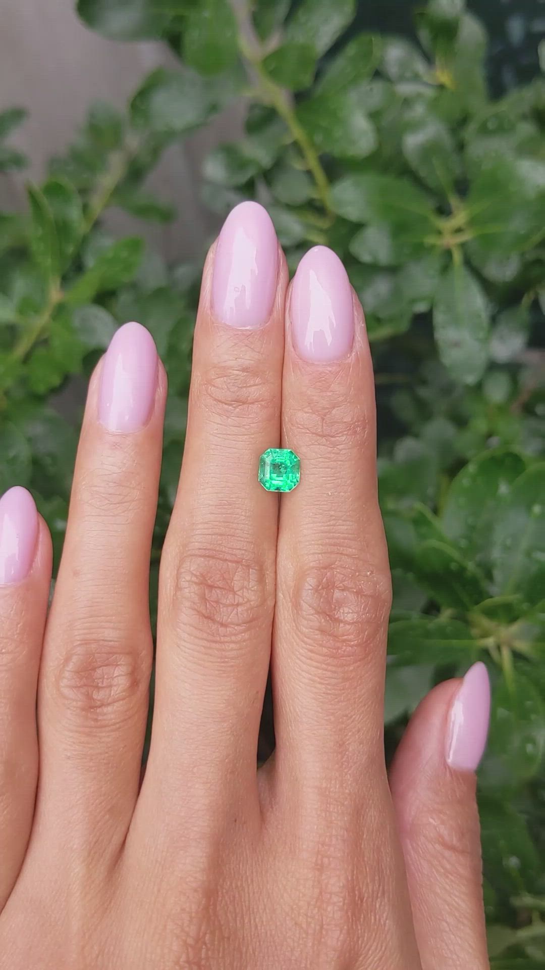 0.89 Ct. Emerald from Zambia Size Video