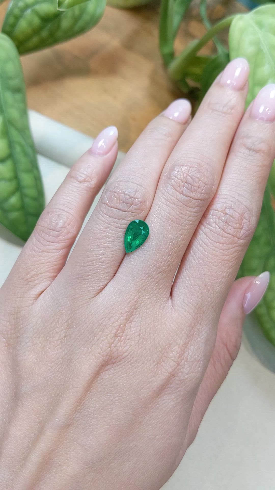 1.63 Ct. Emerald from Zambia Size Video