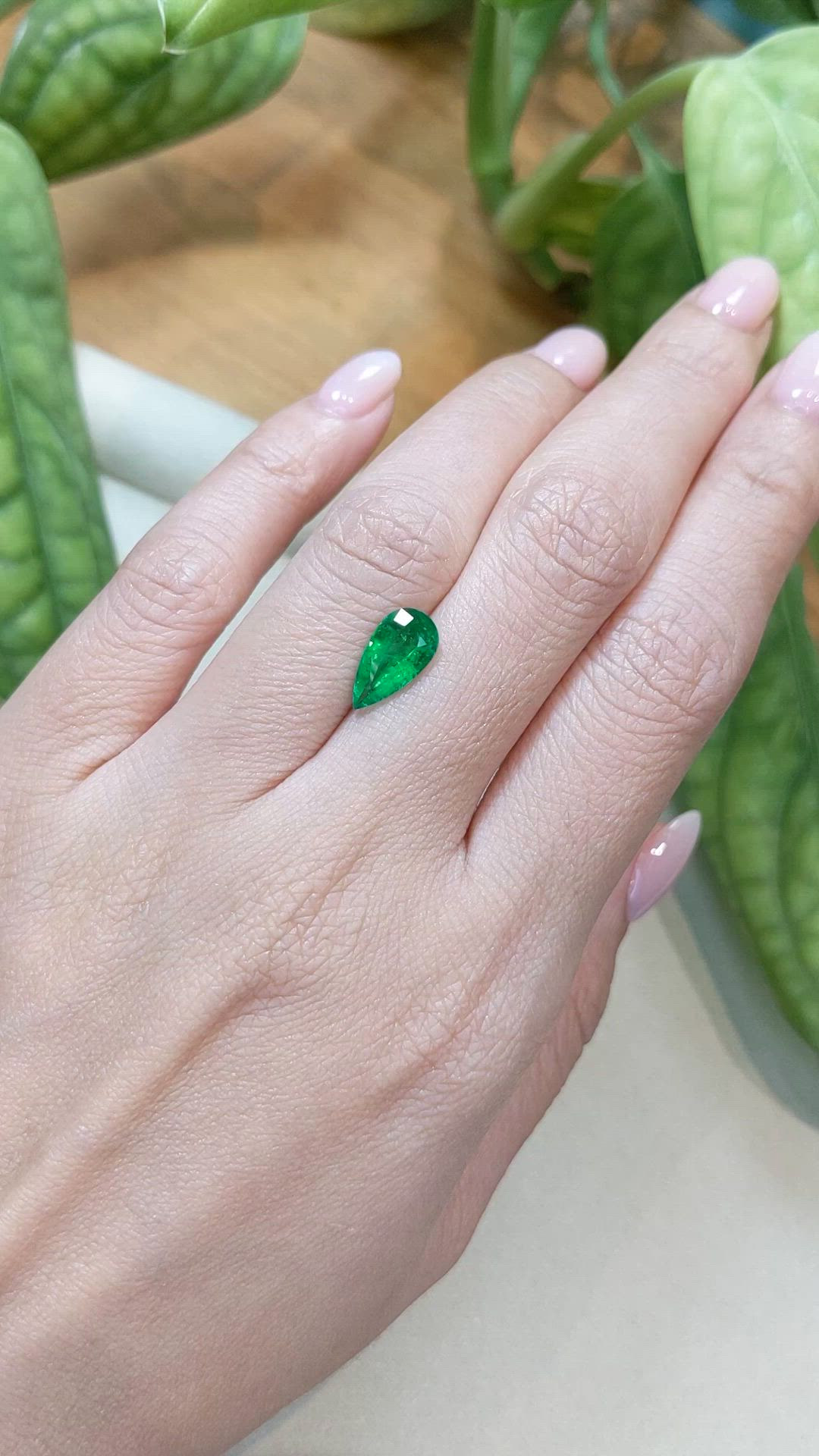1.58 Ct. Emerald from Zambia Size Video