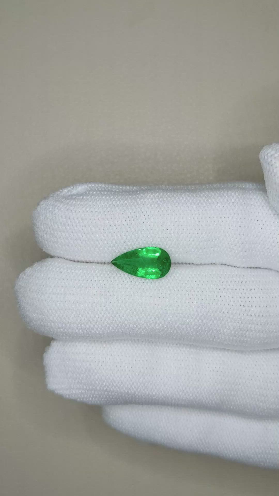 1.58 Ct. Emerald from Zambia Size Video