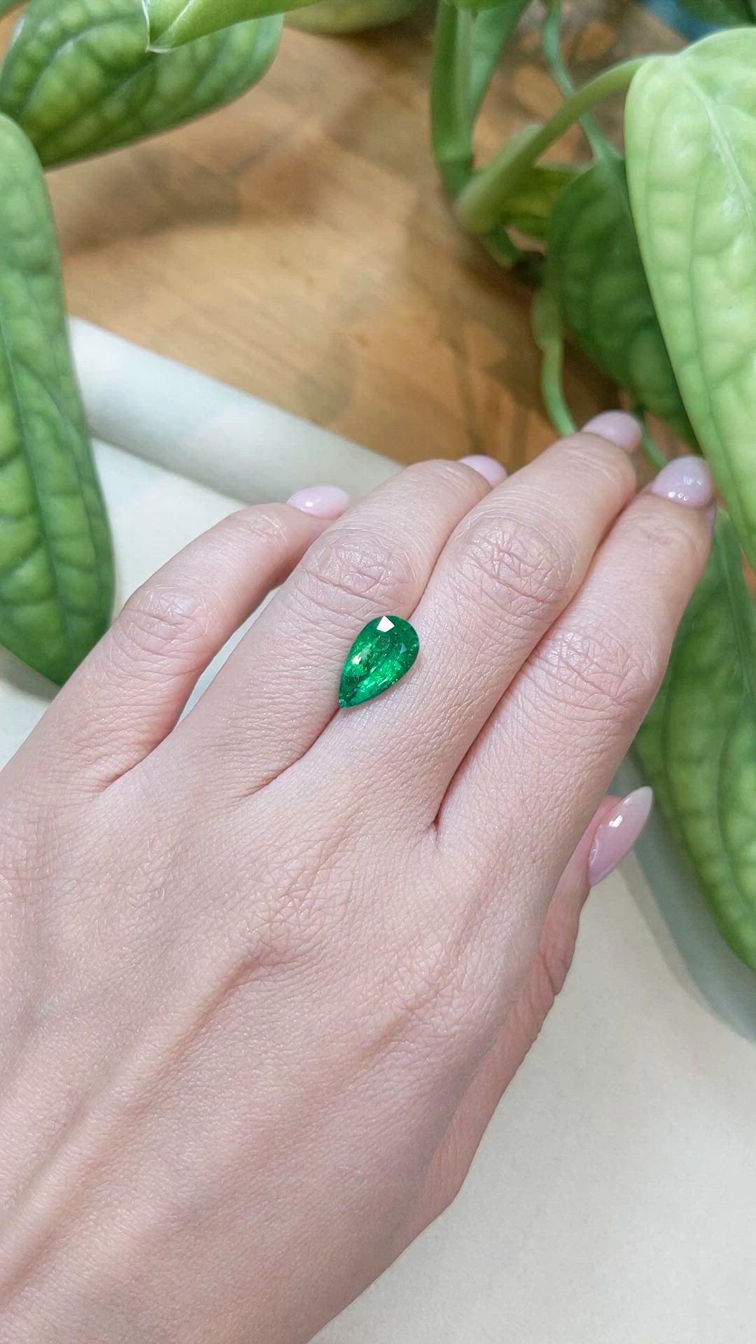 2.54 Ct. Emerald from Zambia Size Video