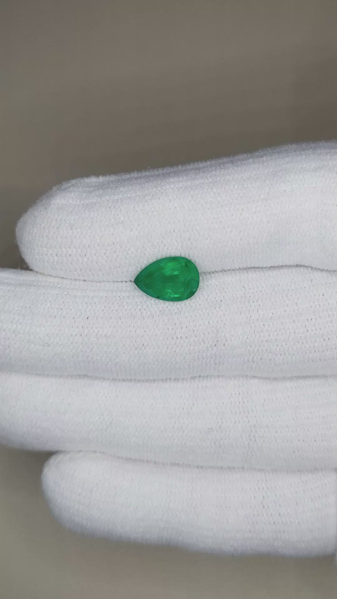 1.74 Ct. Emerald from Zambia Size Video
