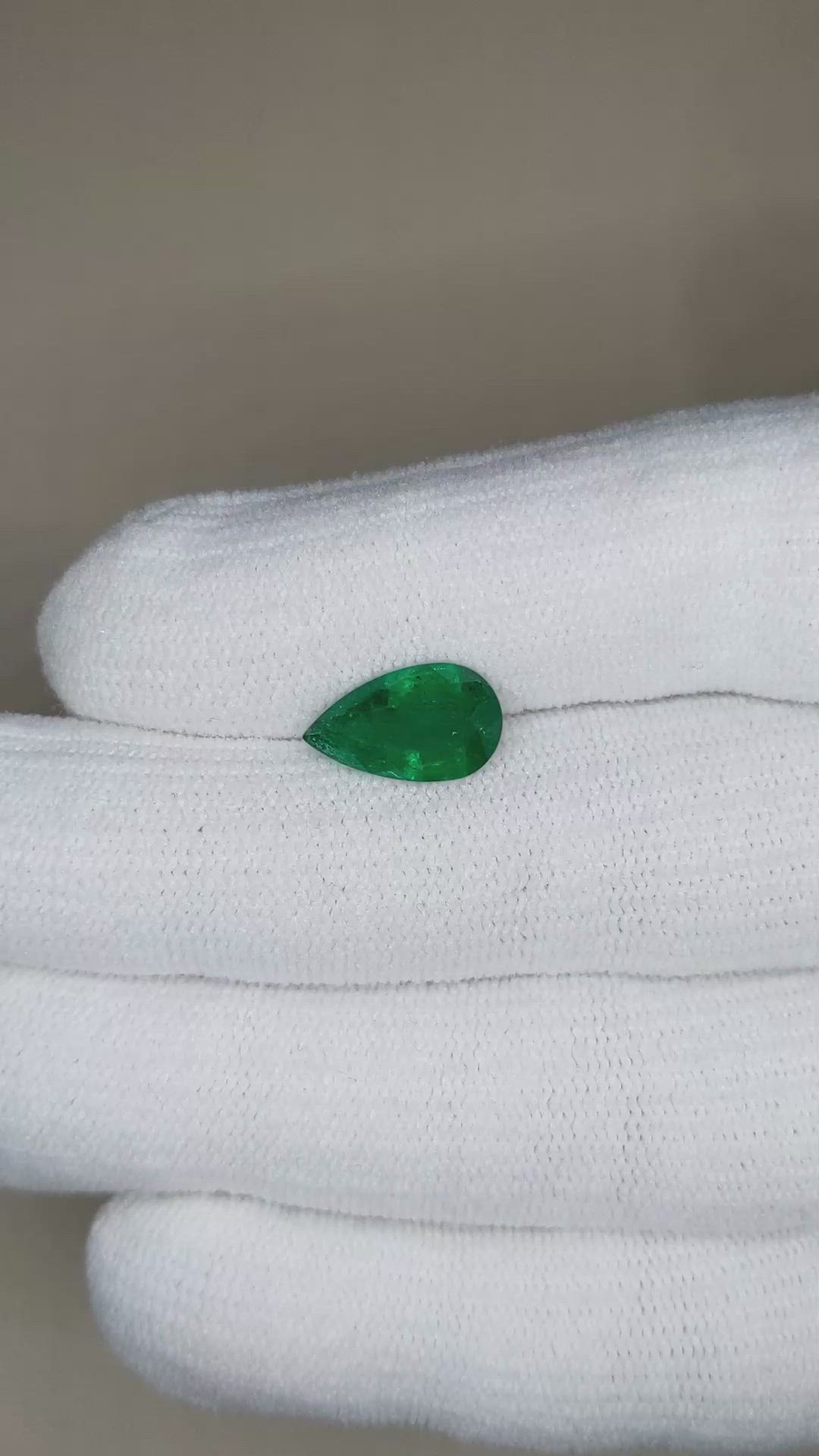 2.56 Ct. Emerald from Zambia Size Video