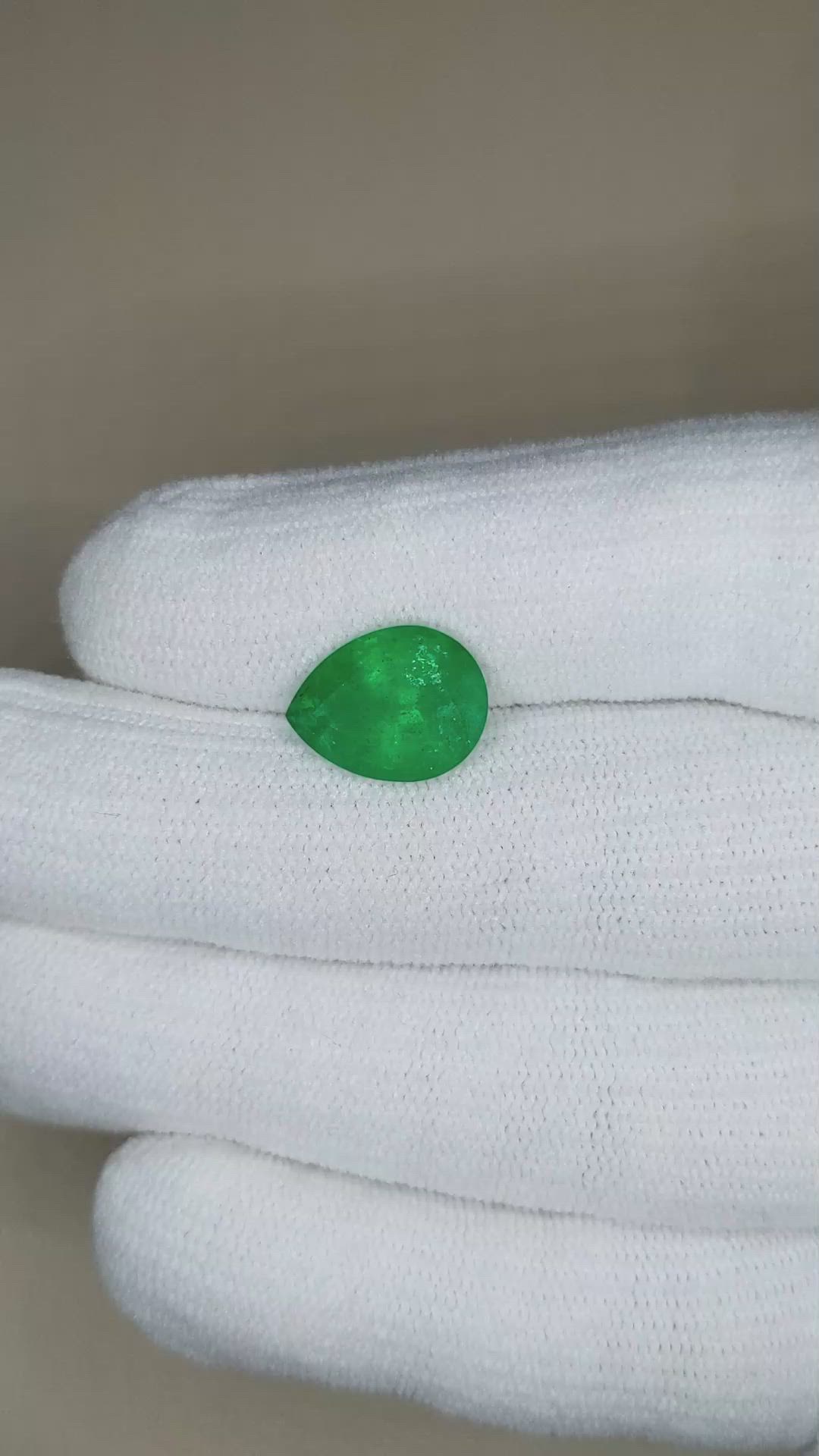 4.52 Ct. Emerald from Zambia Size Video