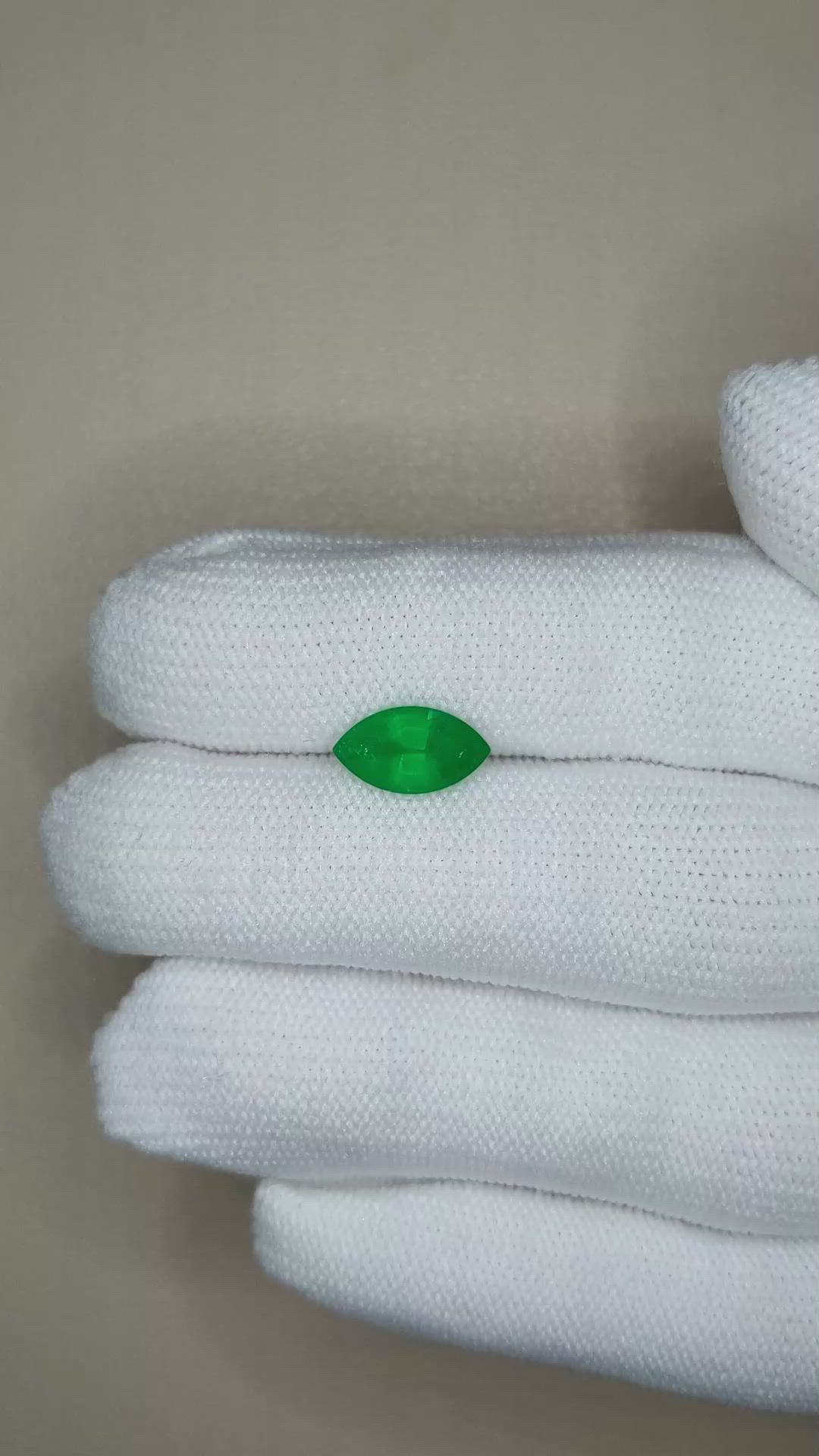 1.40 Ct. Emerald from Zambia Size Video