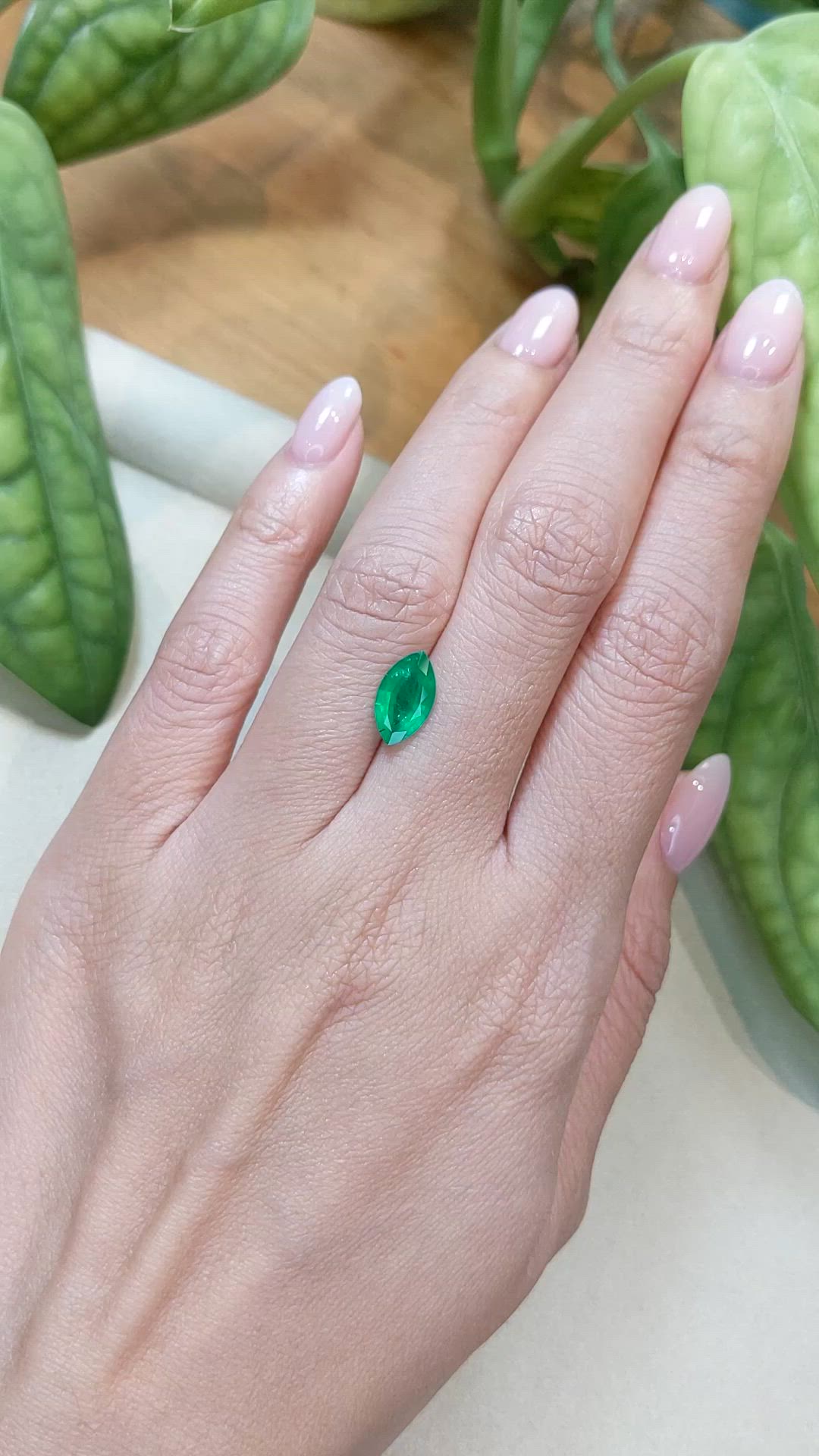 1.29 Ct. Emerald from Zambia Size Video