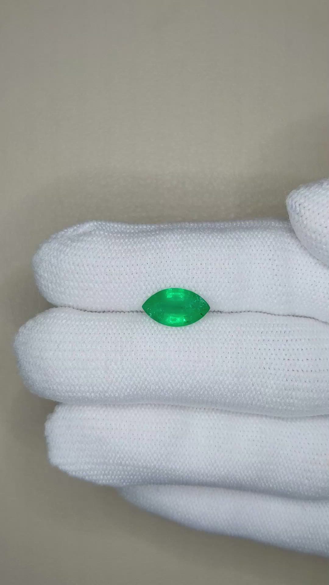 1.29 Ct. Emerald from Zambia Size Video