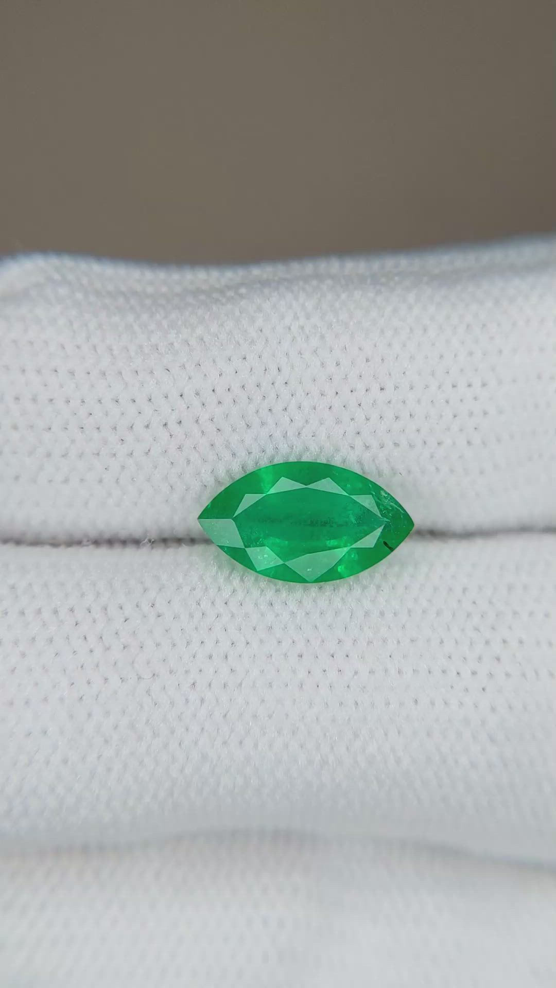 1.29 Ct. Emerald from Zambia Size Video