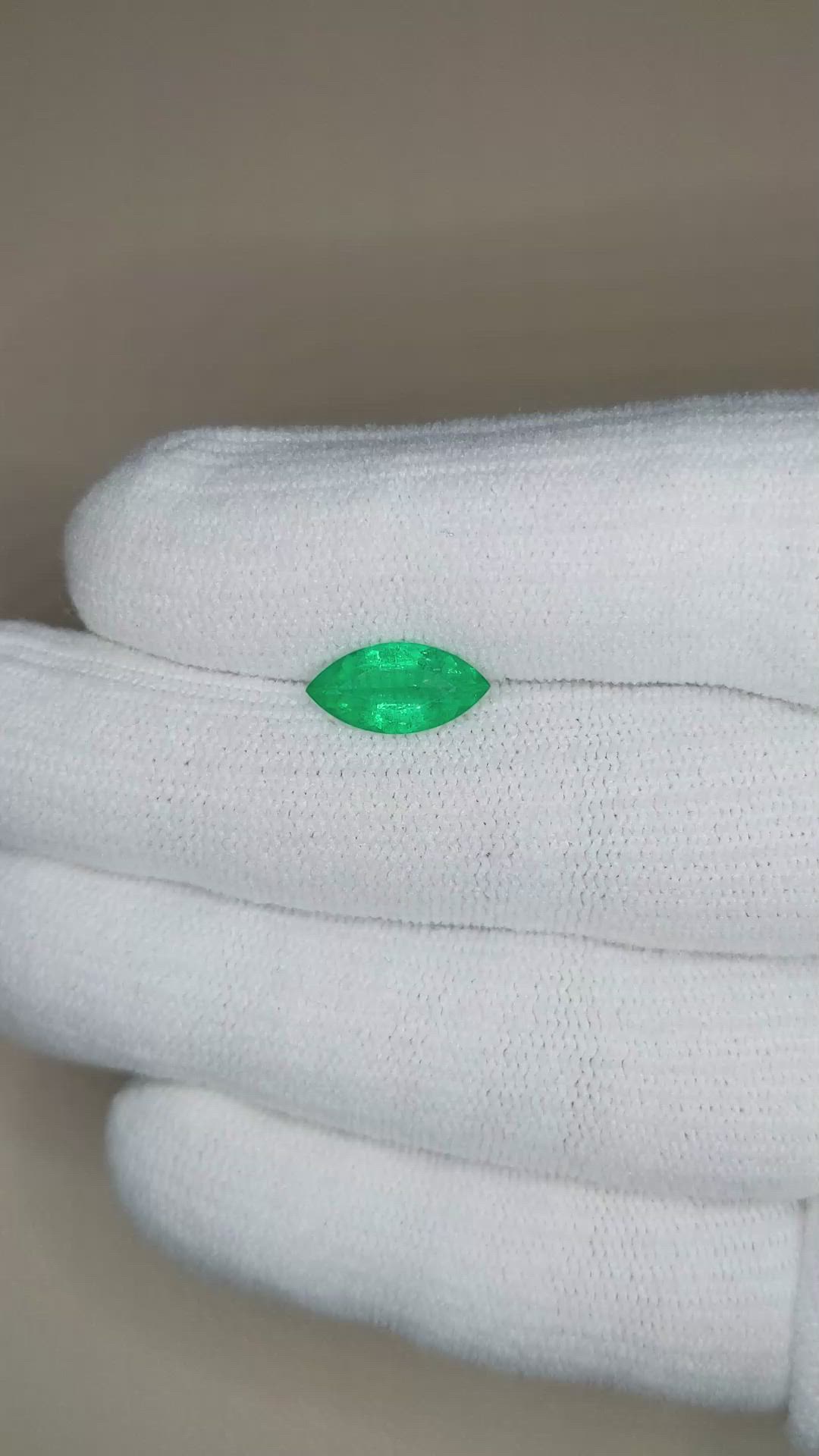 1.37 Ct. Emerald from Zambia Size Video