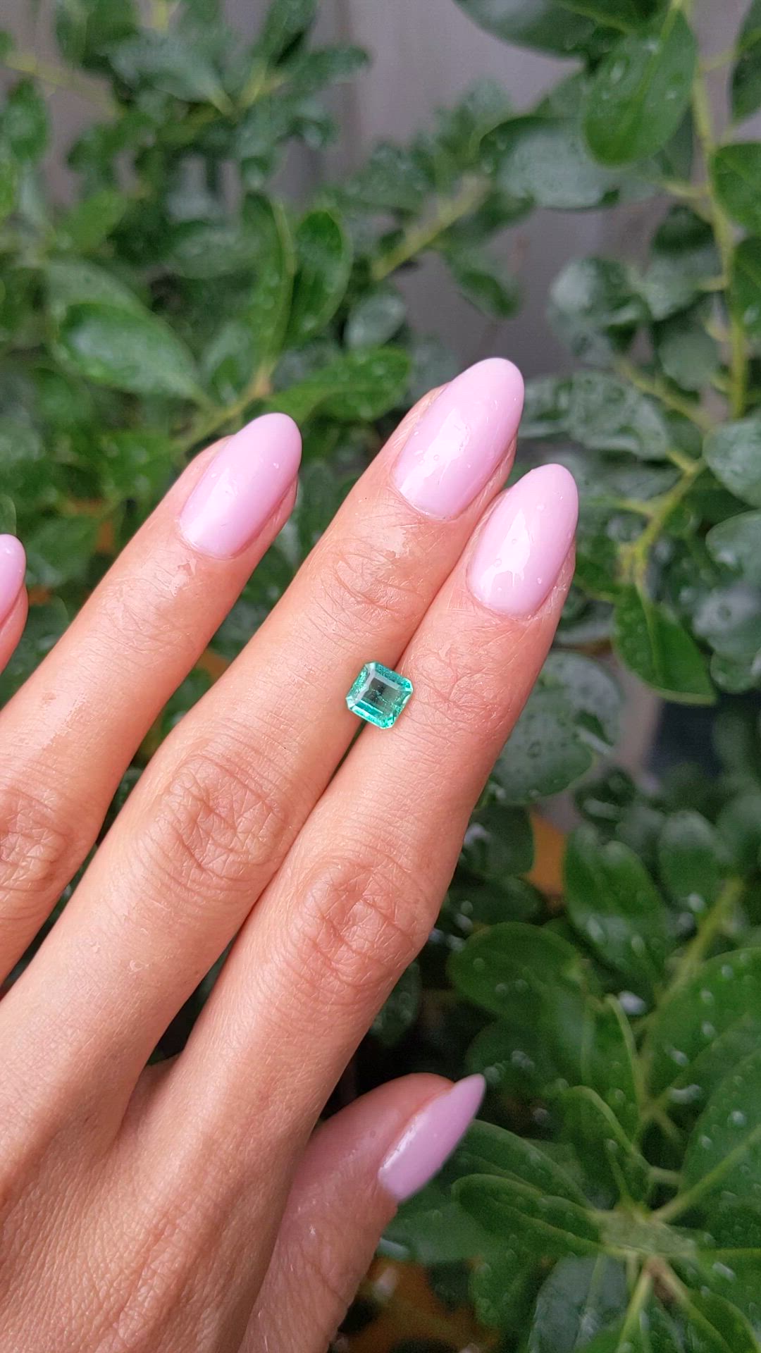 0.92 Ct. Emerald from Zambia Size Video