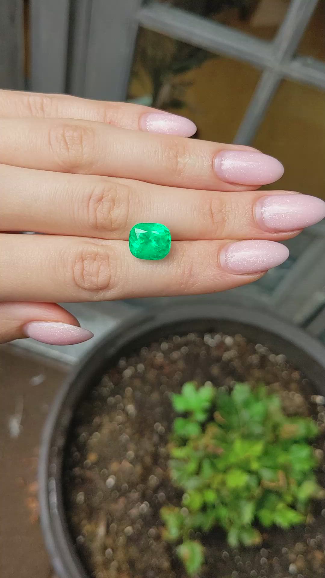 6.39 Ct. Emerald from Colombia Size Video