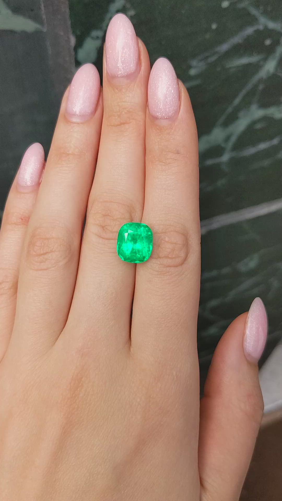 6.39 Ct. Emerald from Colombia Size Video