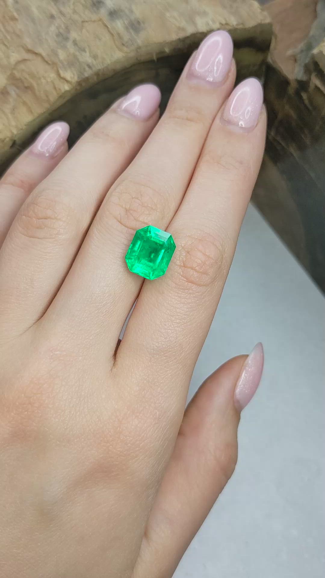 6.41 Ct. Emerald from Colombia Size Video