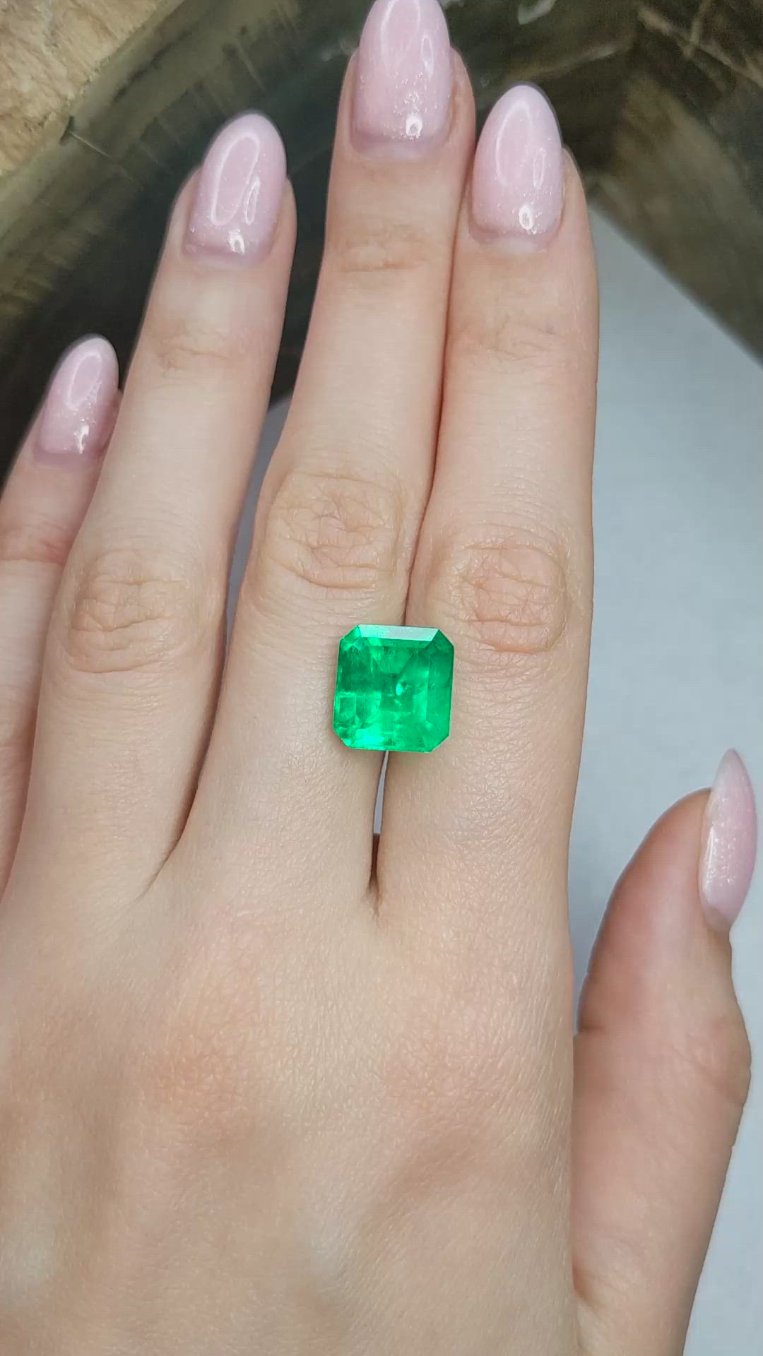 7.43 Ct. Emerald from Colombia Size Video