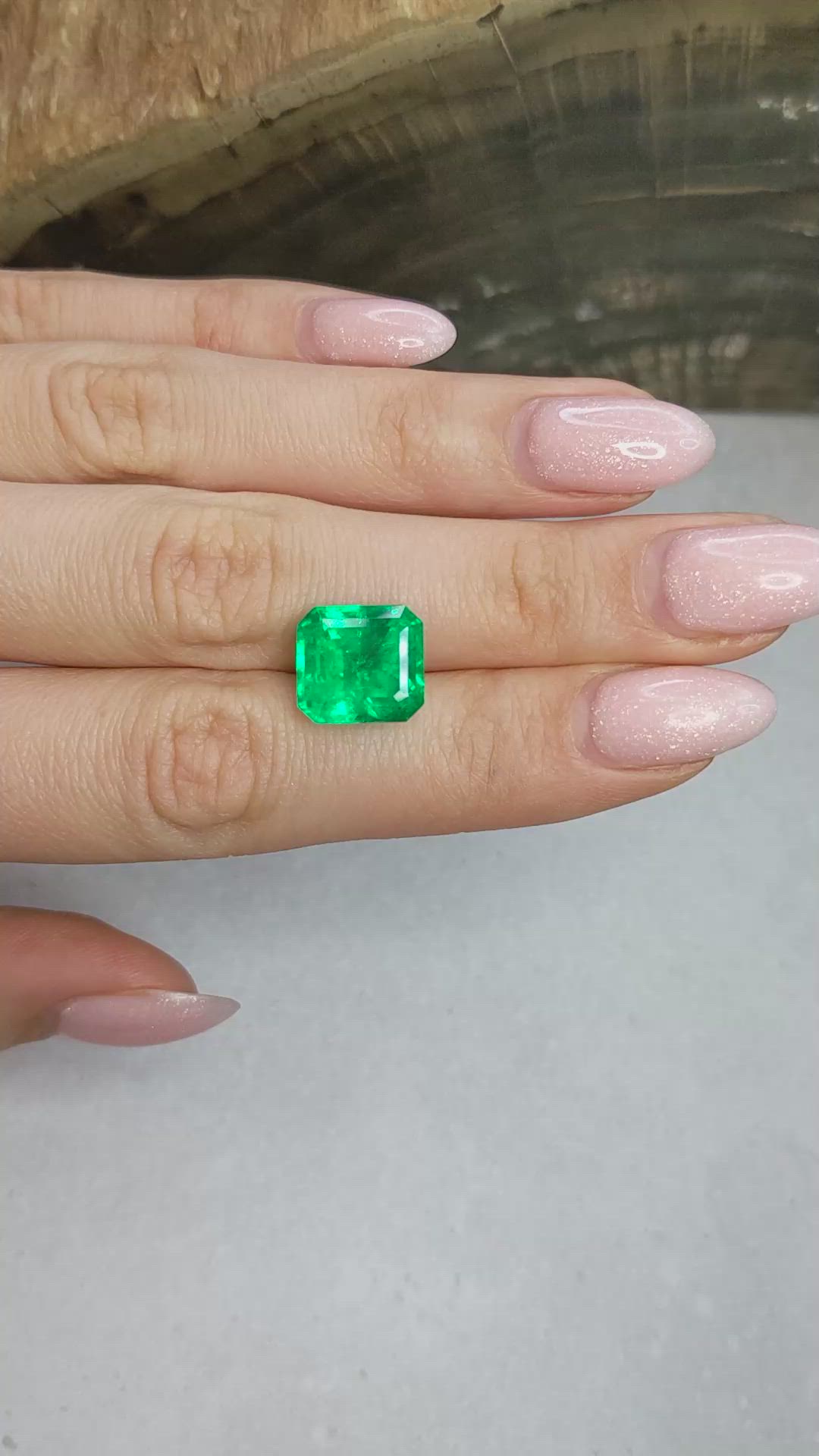 7.43 Ct. Emerald from Colombia Size Video