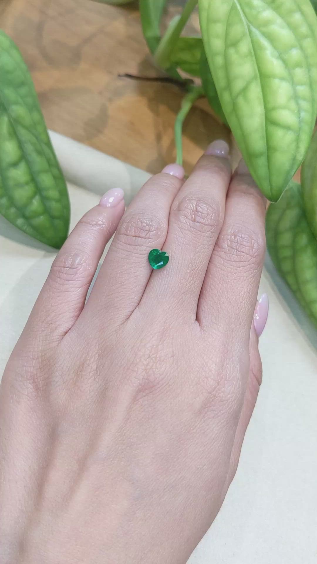 0.91 Ct. Emerald from Zambia Size Video