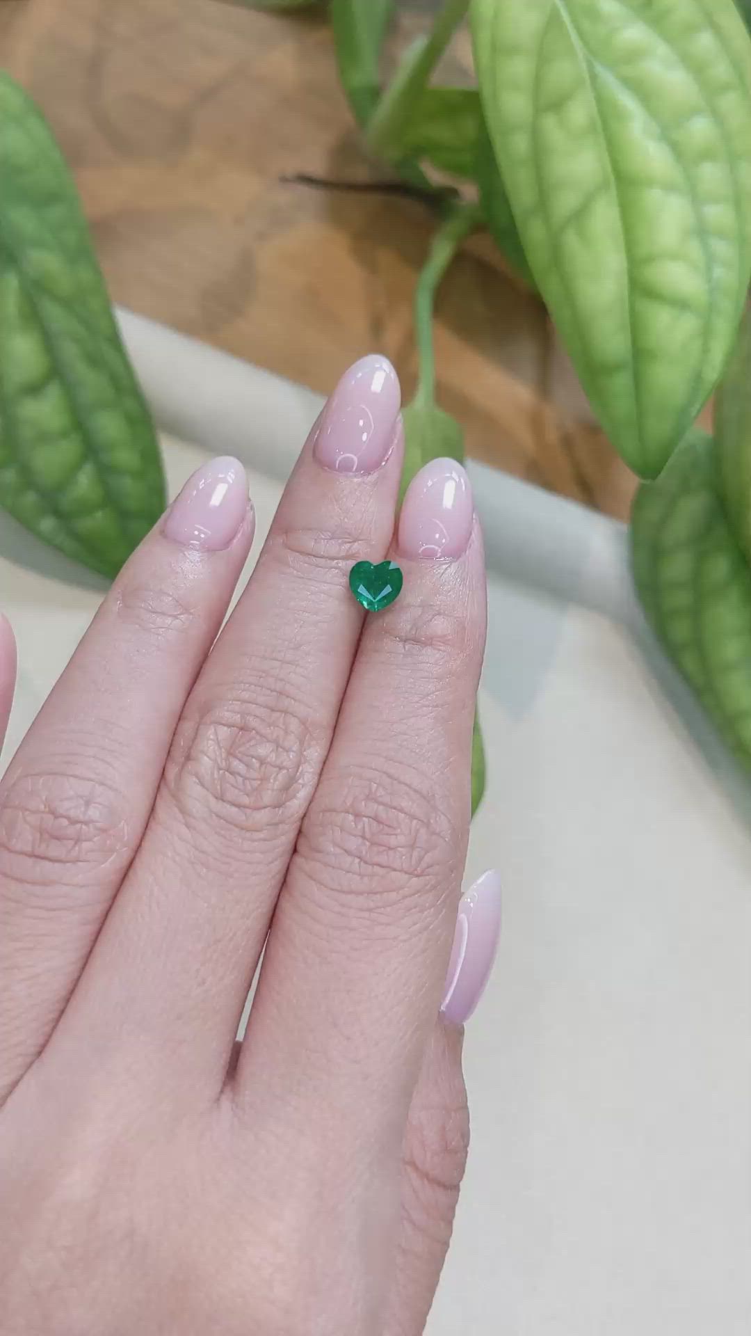 0.91 Ct. Emerald from Zambia Size Video
