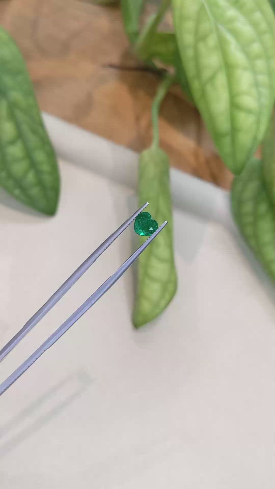 0.91 Ct. Emerald from Zambia Size Video