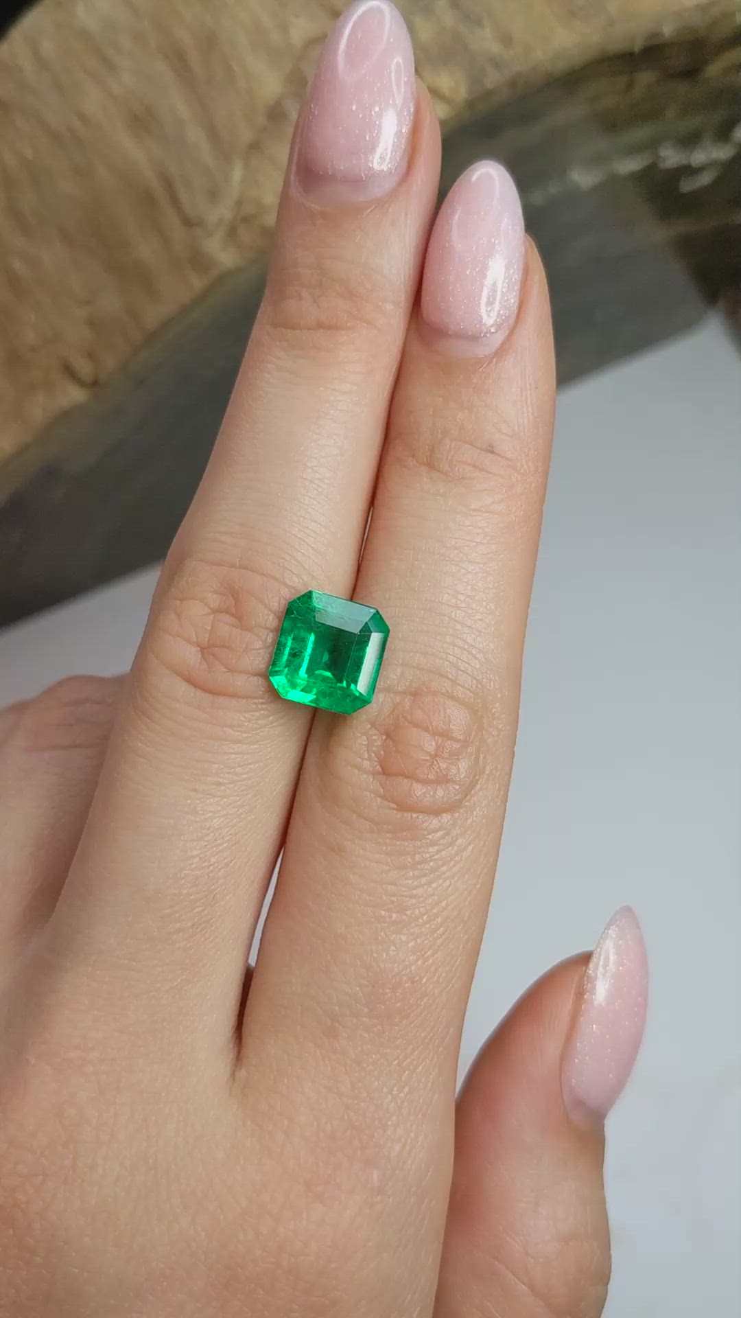 3.48 Ct. Emerald from Brazil Size Video