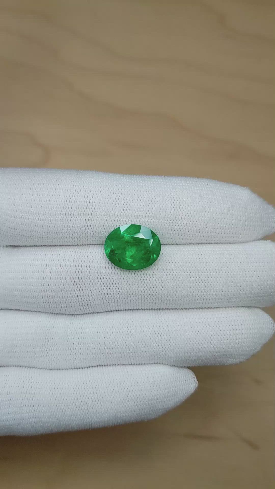 6.70 Ct. Emerald from Colombia Size Video