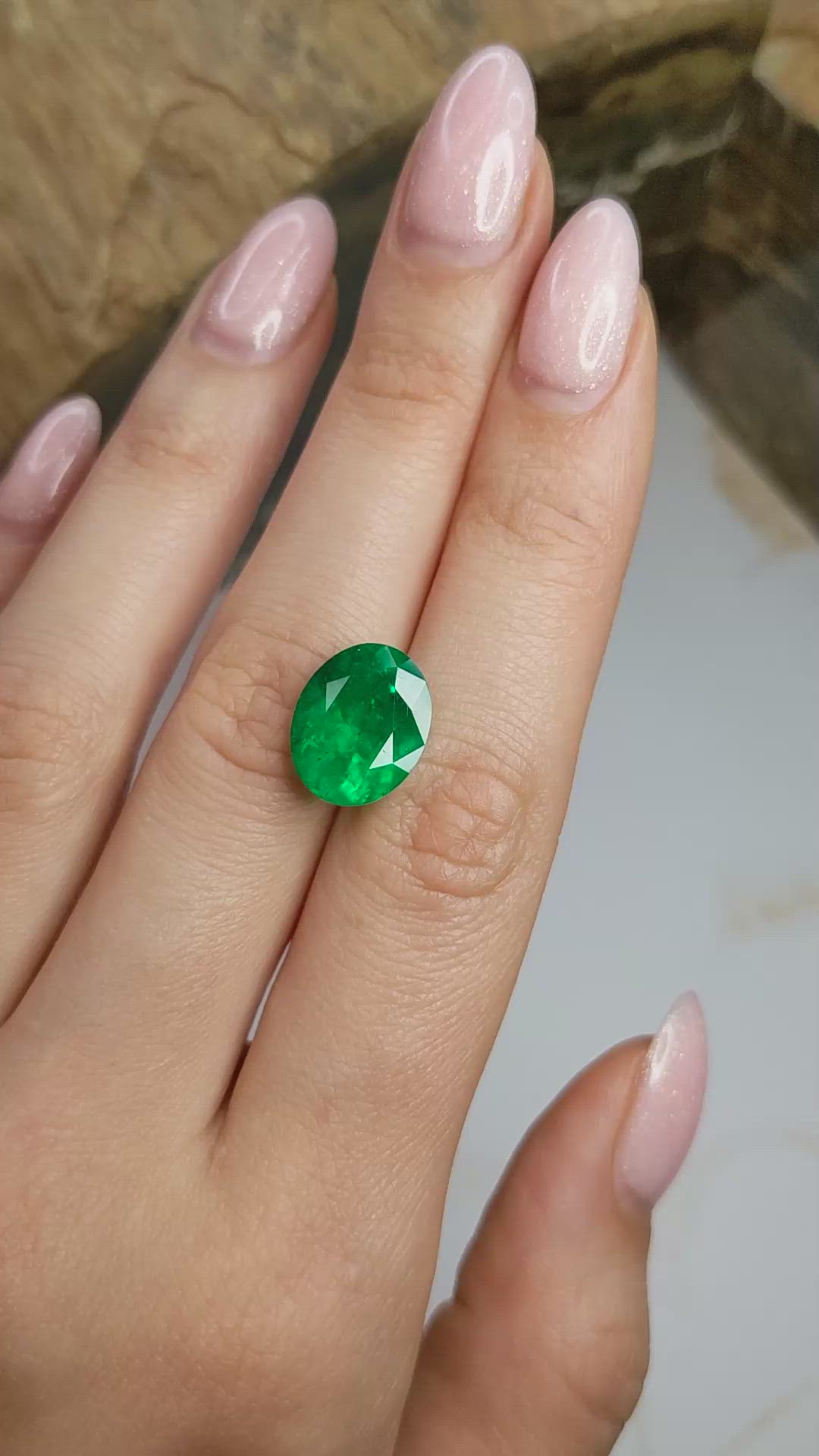 6.70 Ct. Emerald from Colombia Size Video