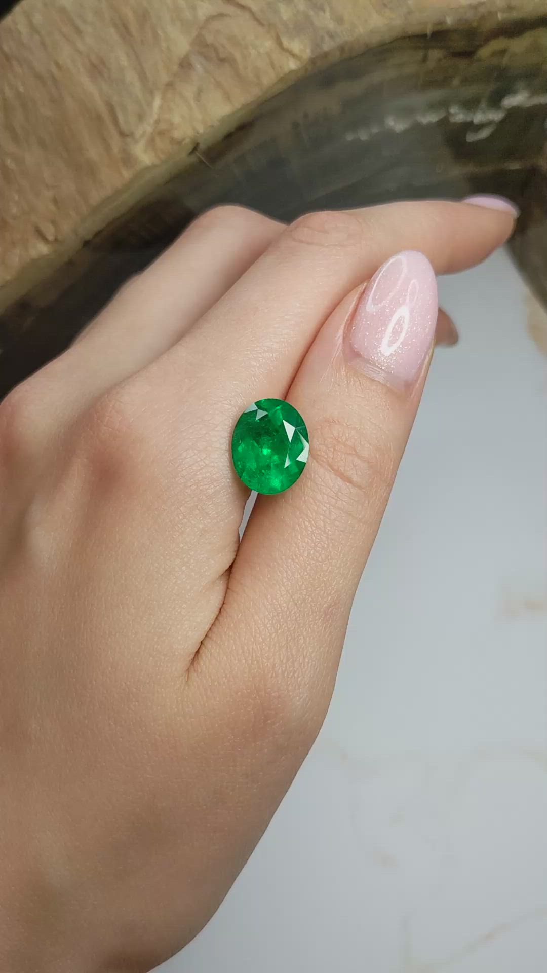 6.70 Ct. Emerald from Colombia Size Video