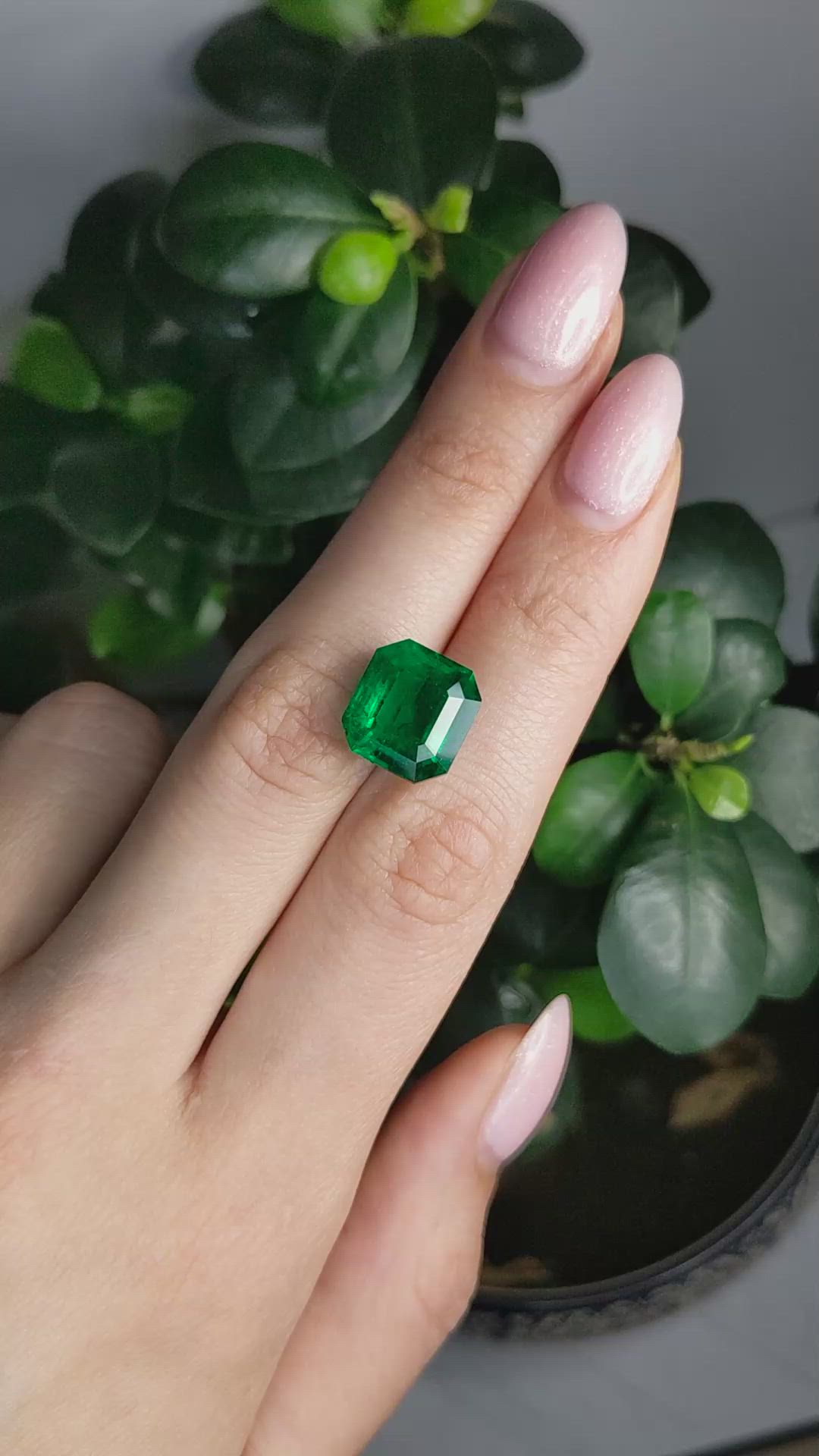 8.60 Ct. Emerald from Colombia Size Video