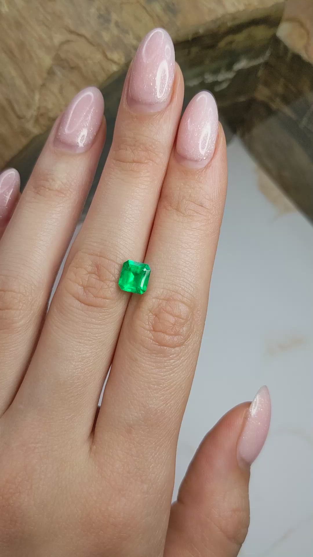 1.62 Ct. Emerald from Colombia Size Video