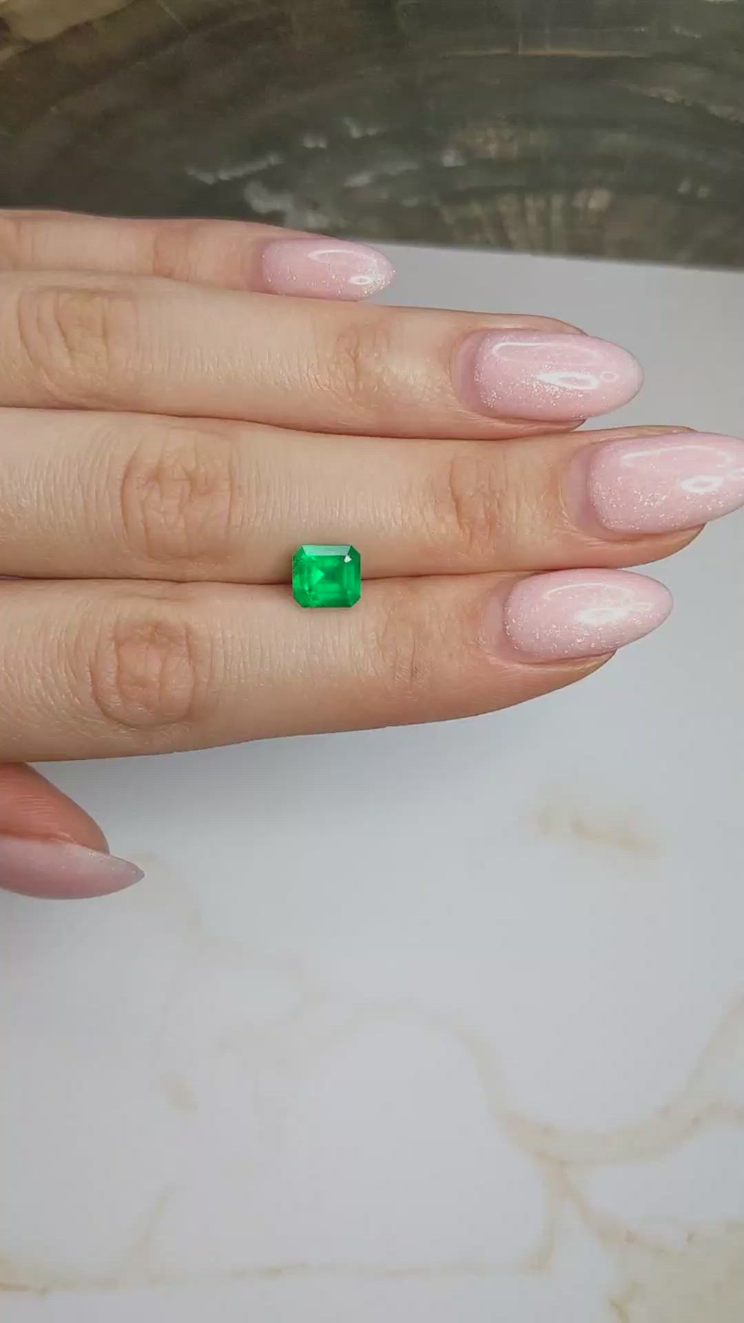 1.62 Ct. Emerald from Colombia Size Video