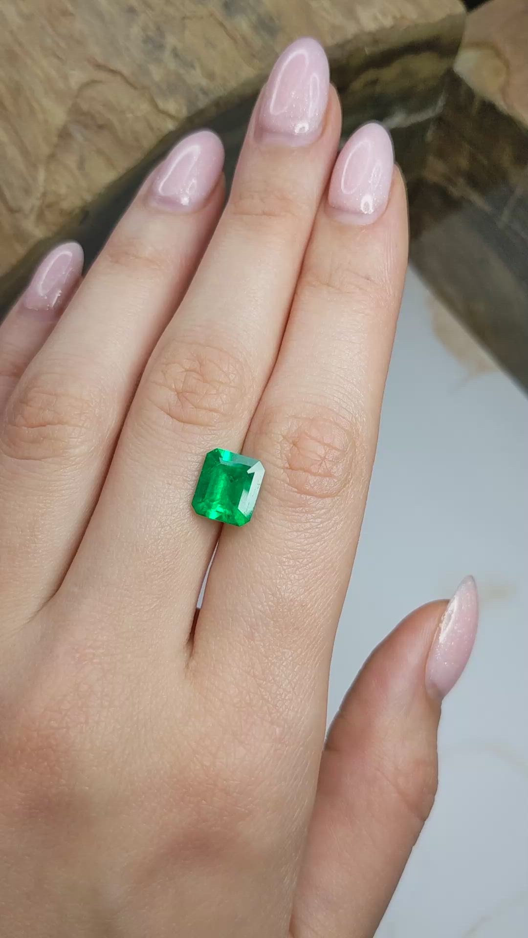 2.93 Ct. Emerald from Colombia Size Video