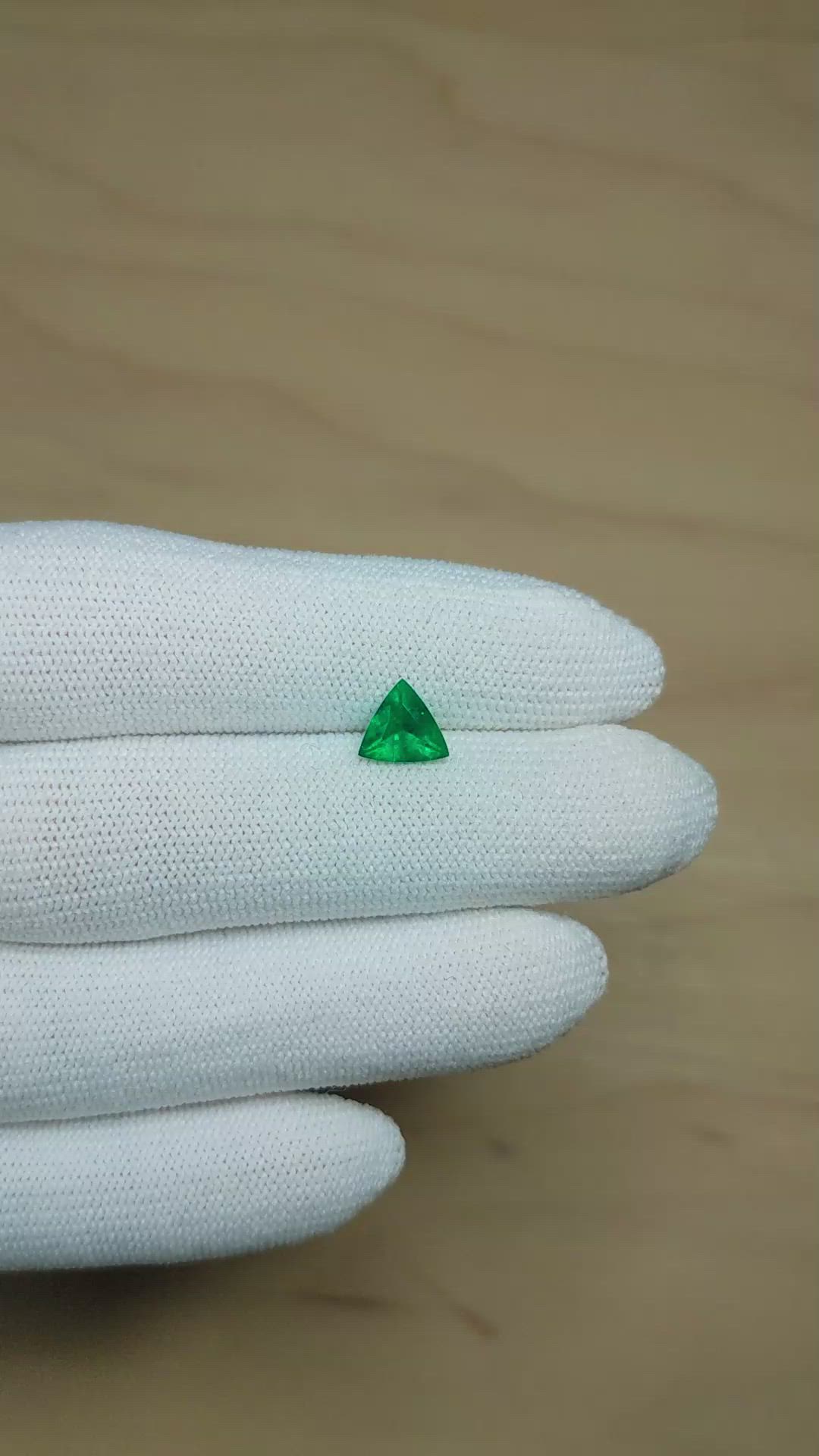 0.78 Ct. Emerald from Colombia Size Video