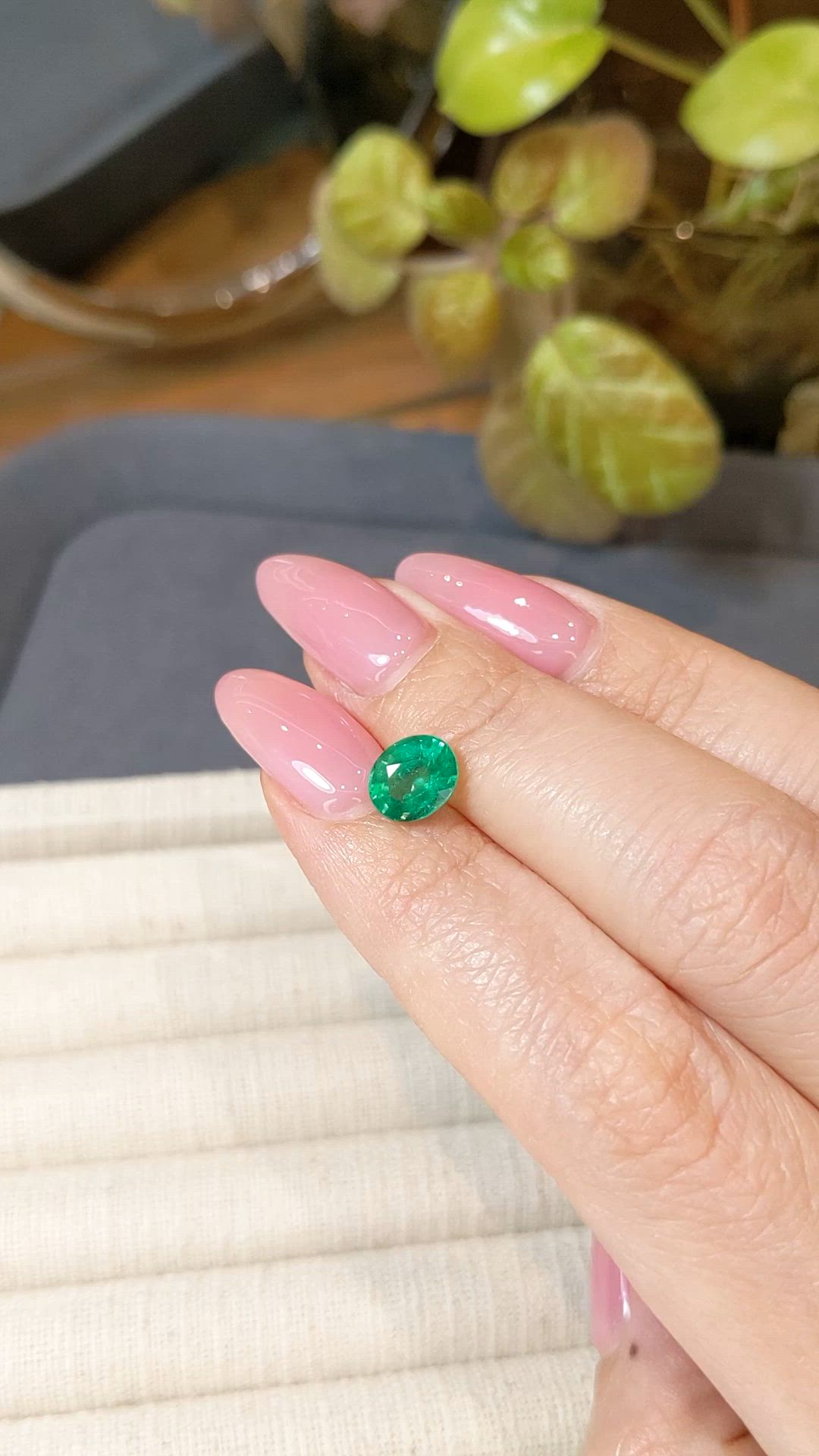1.54 Ct. Emerald from Zambia Size Video