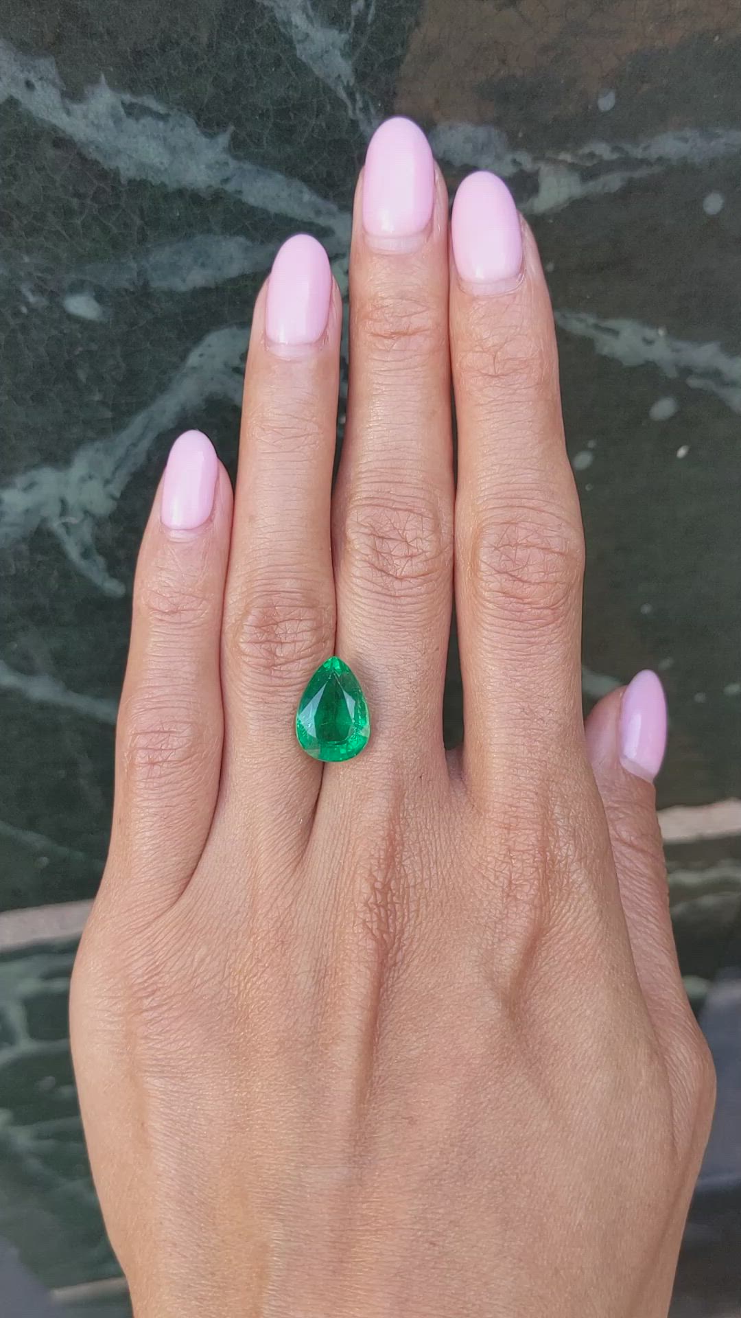 5.23 Ct. Emerald from Zambia Size Video