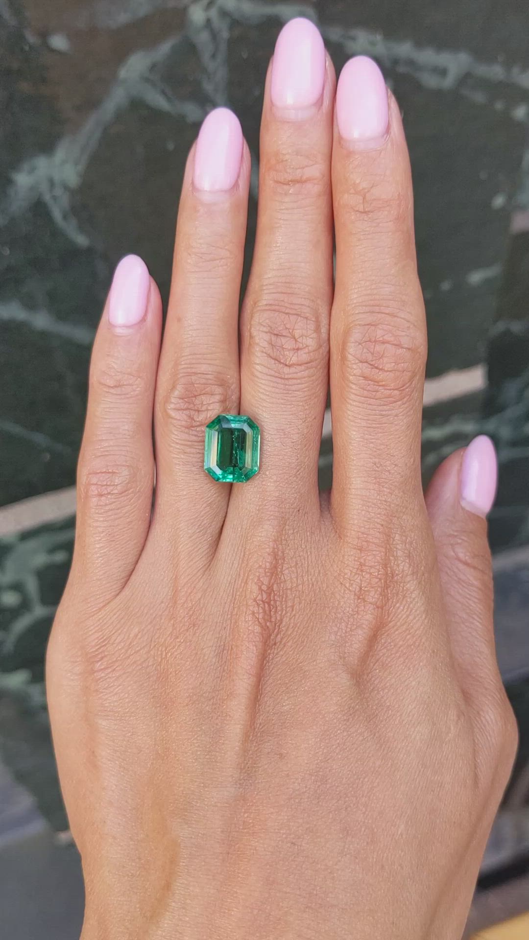 4.44 Ct. Emerald from Zambia Size Video