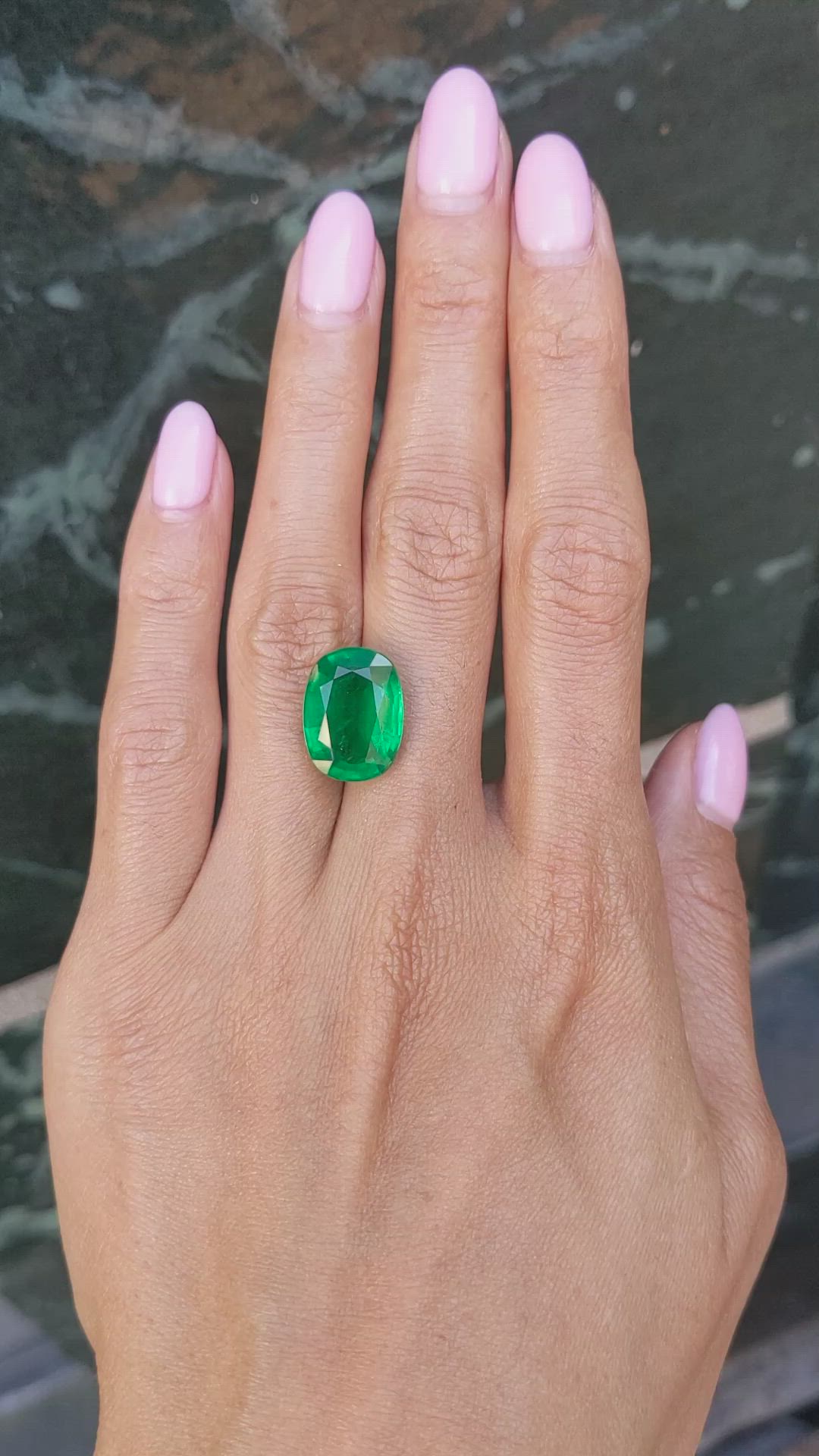 8.83 Ct. Emerald from Zambia Size Video
