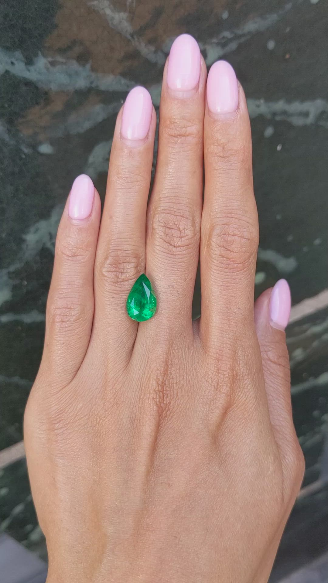 4.13 Ct. Emerald from Zambia Size Video