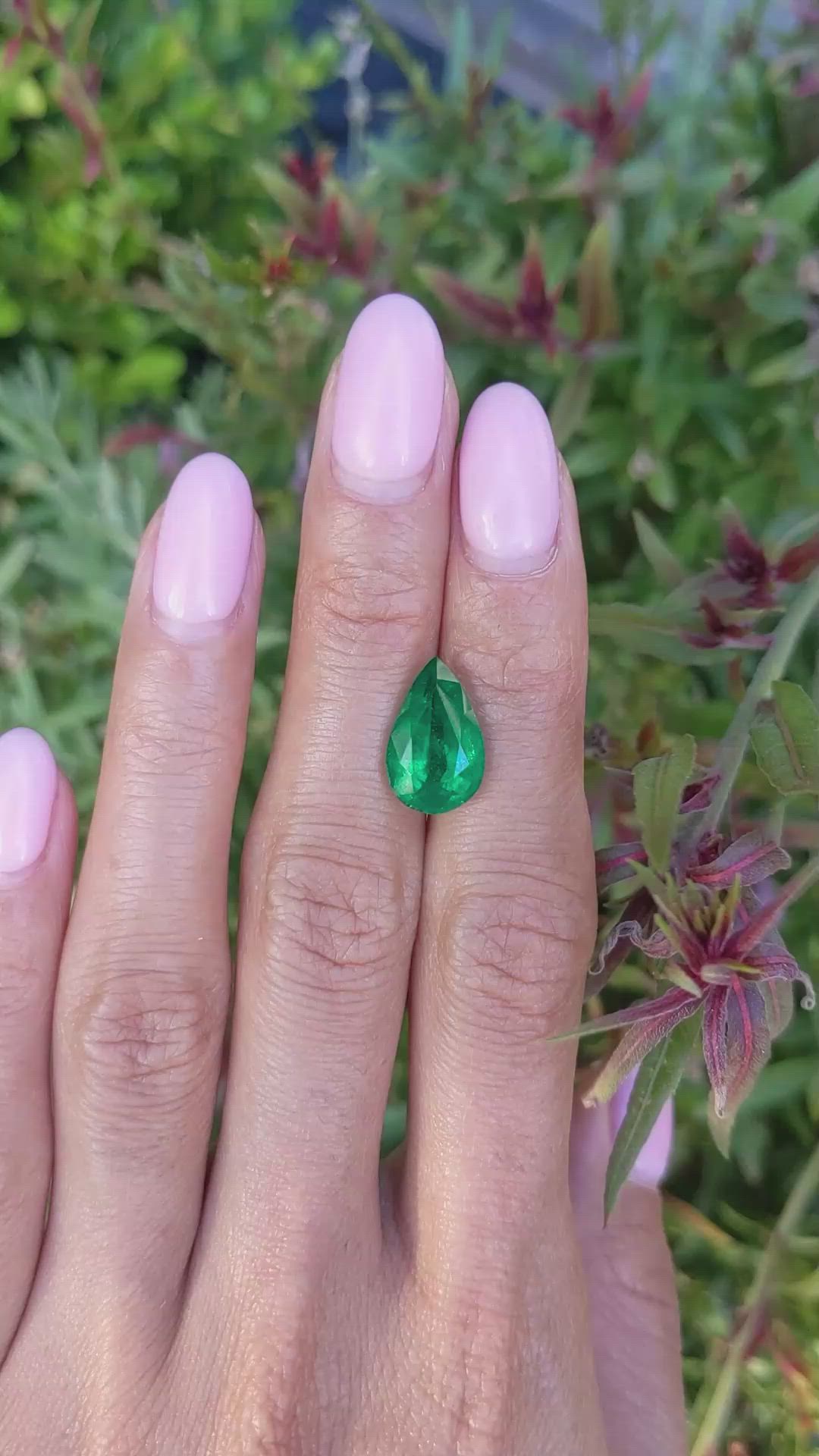 4.13 Ct. Emerald from Zambia Size Video