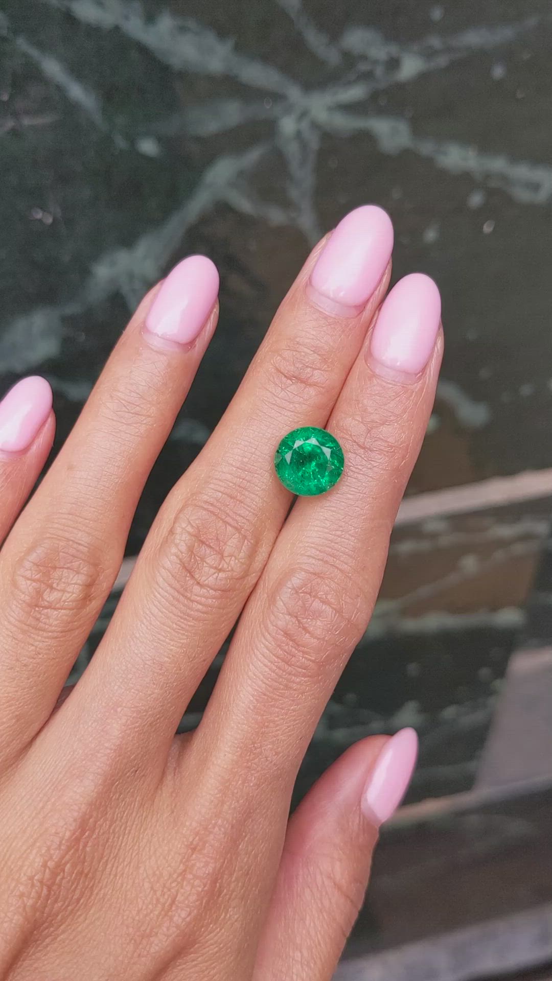 4.43 Ct. Emerald from Zambia Size Video