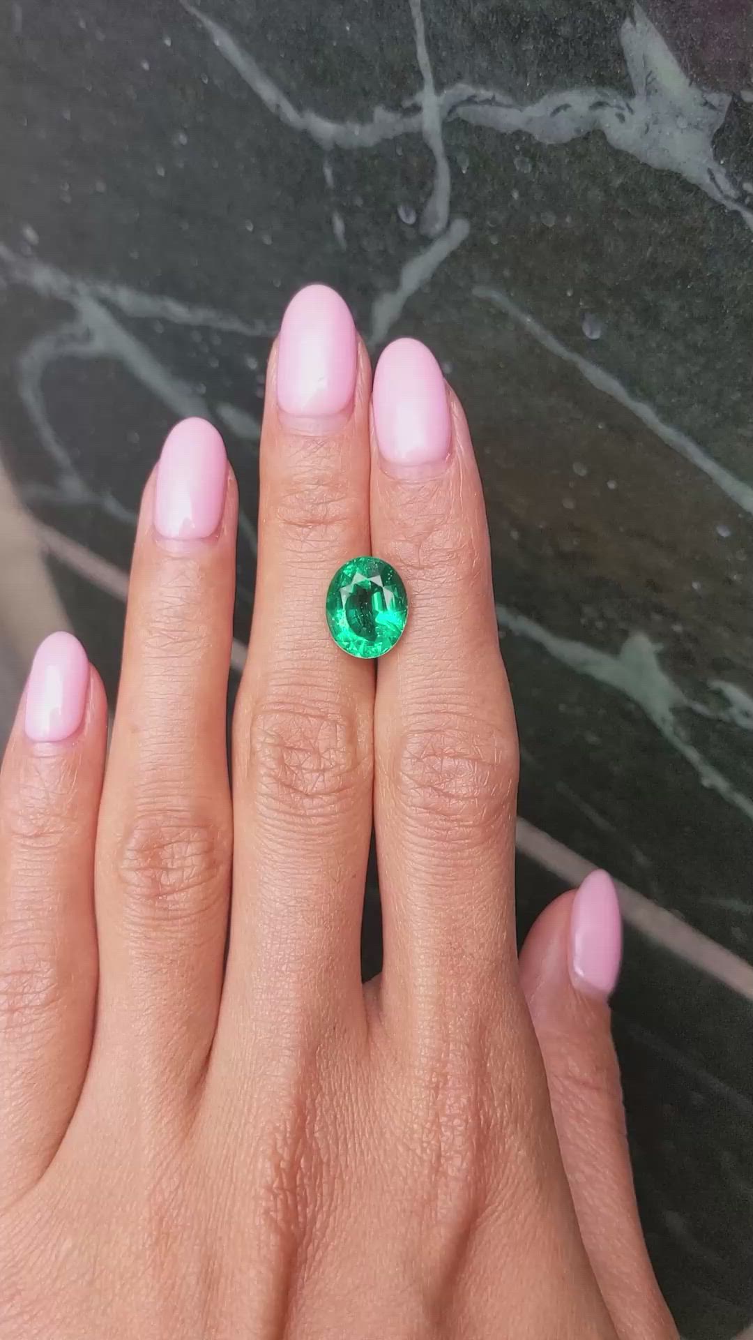 4.47 Ct. Emerald from Zambia Size Video