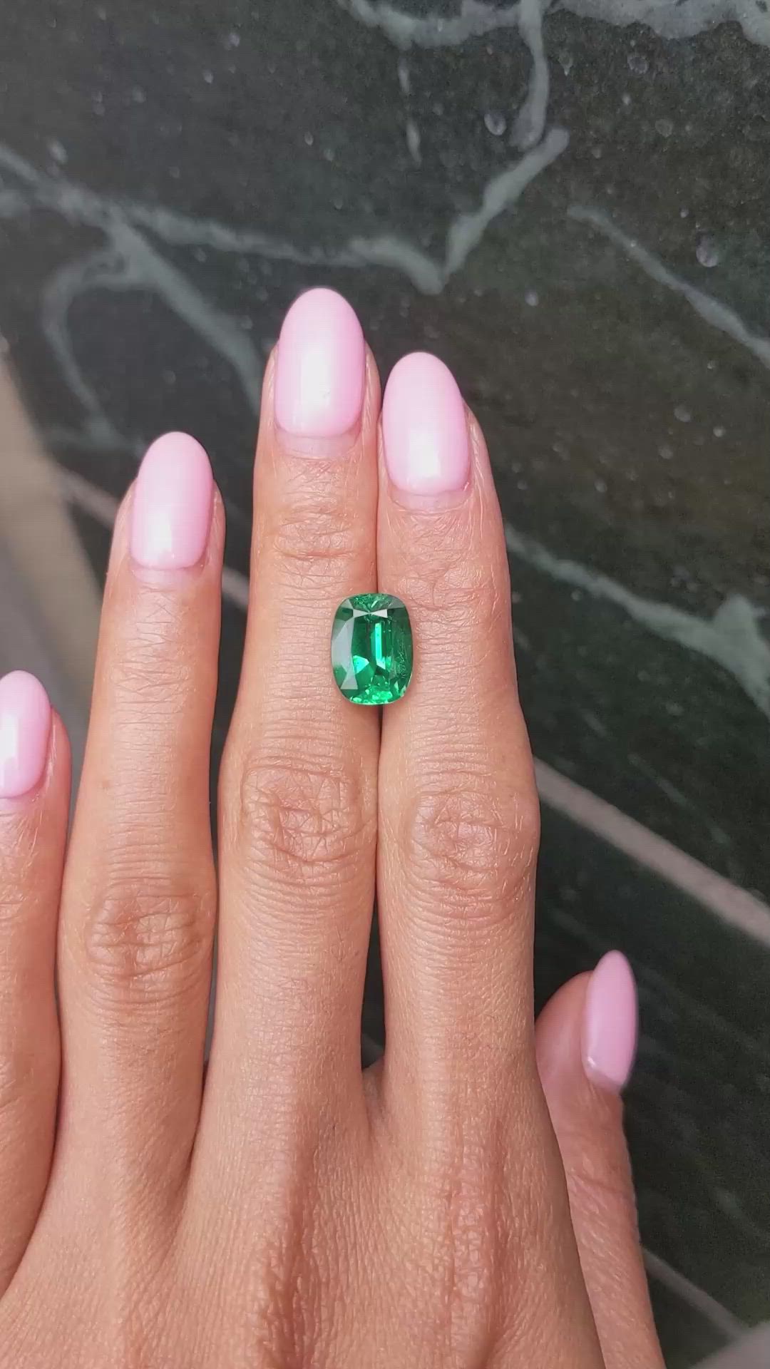 4.18 Ct. Emerald from Zambia Size Video