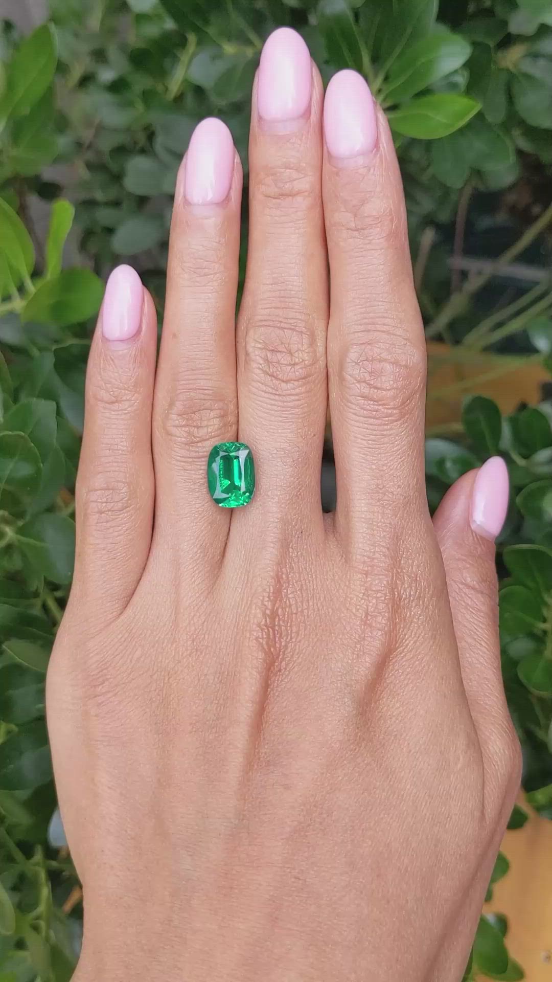 4.18 Ct. Emerald from Zambia Size Video