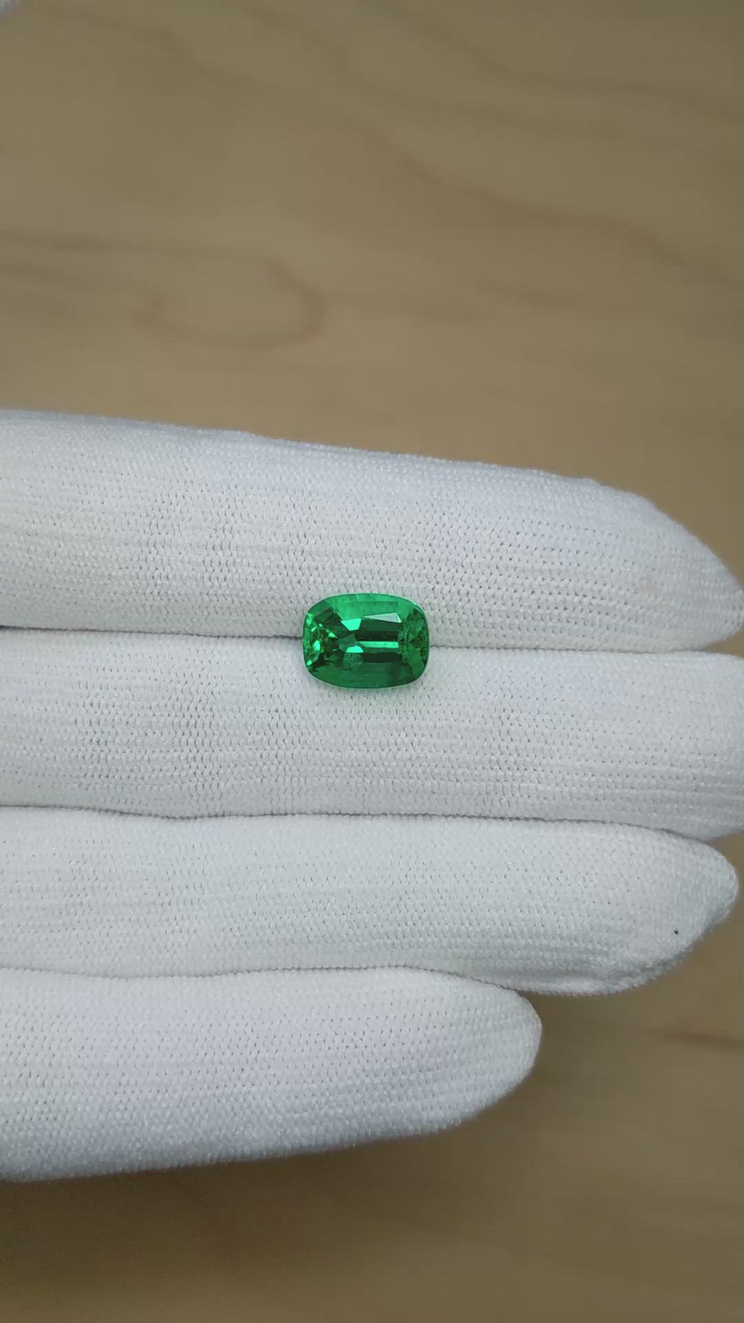 4.18 Ct. Emerald from Zambia Size Video