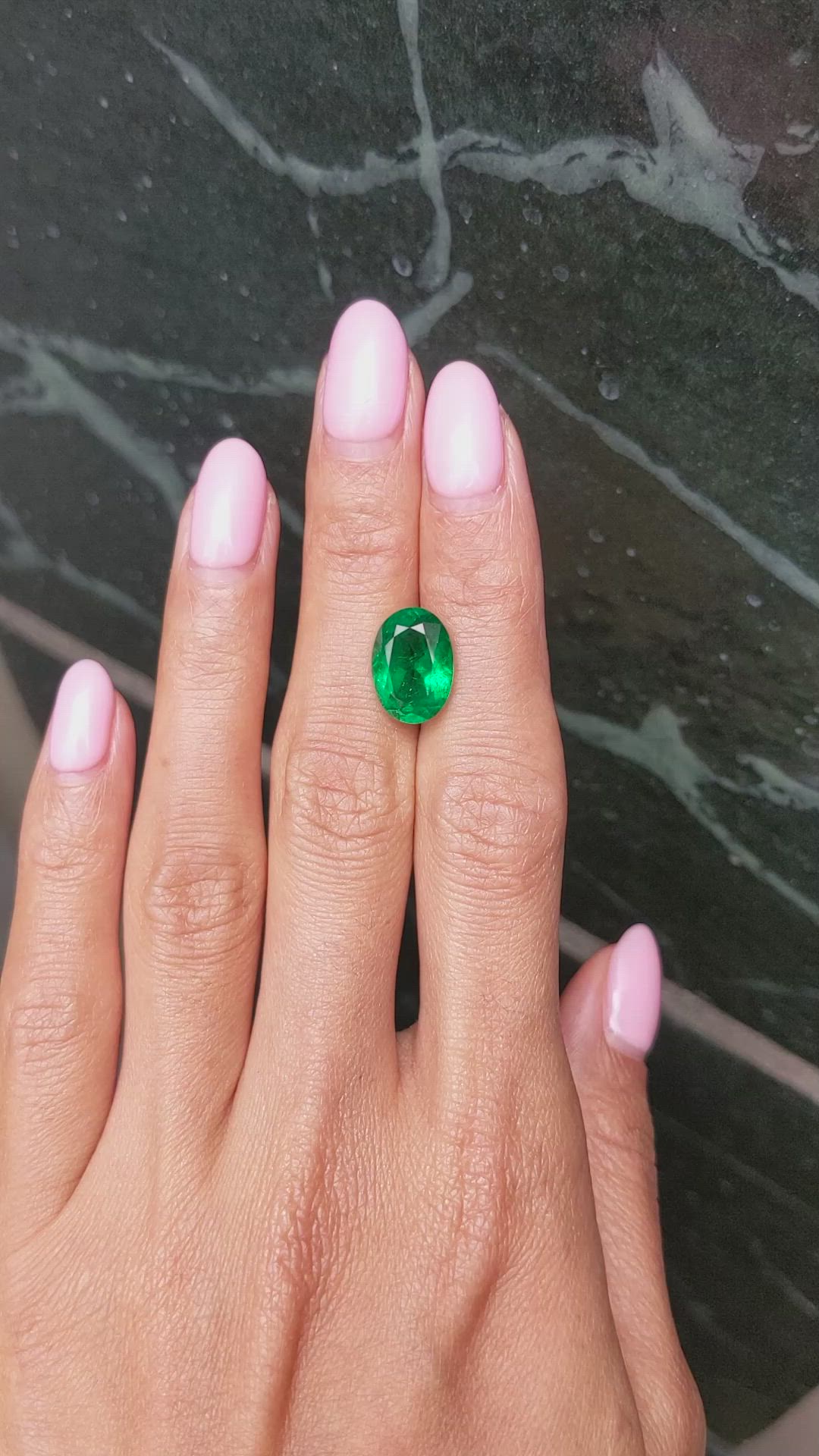 4.59 Ct. Emerald from Zambia Size Video