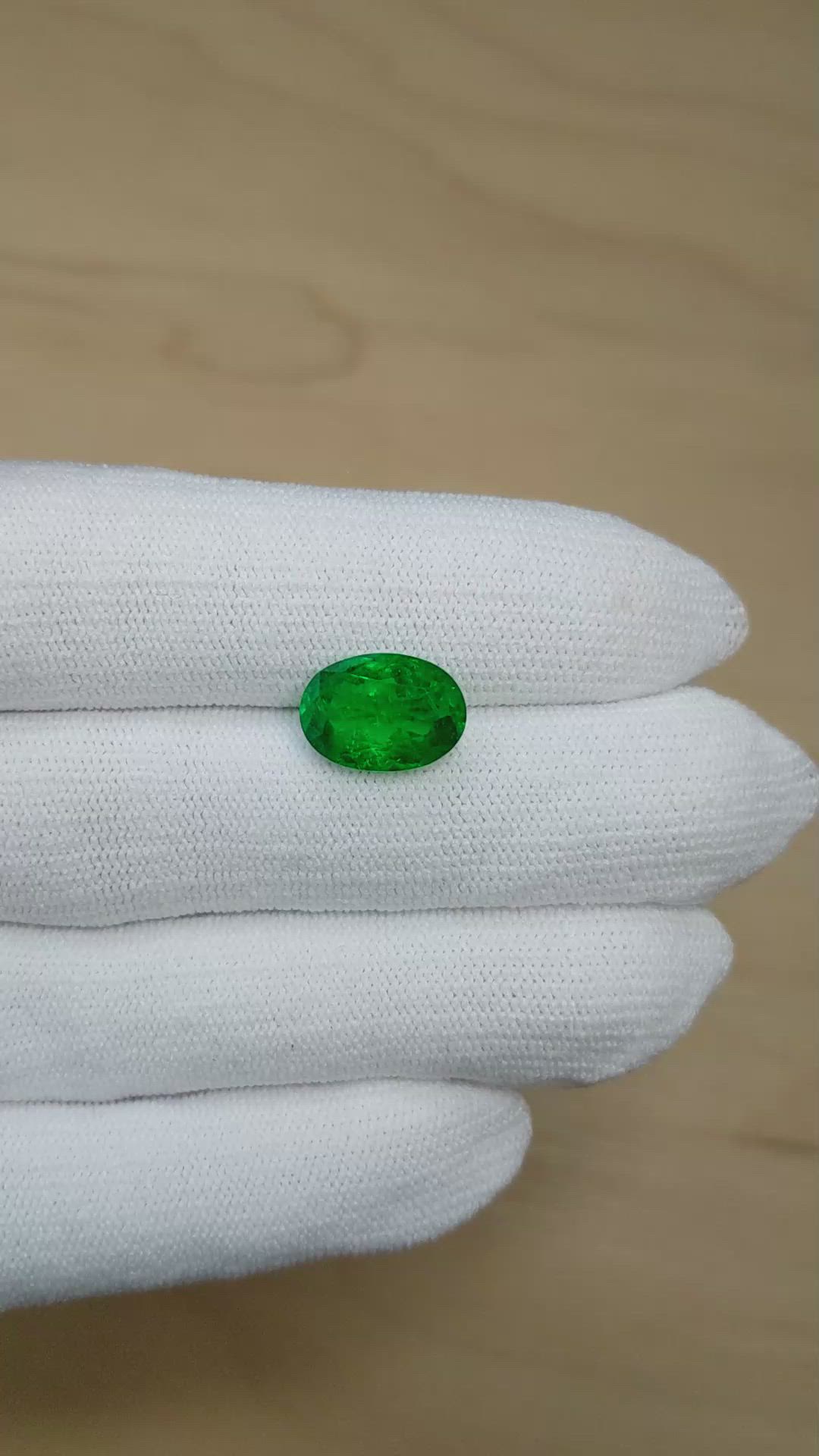 4.59 Ct. Emerald from Zambia Size Video
