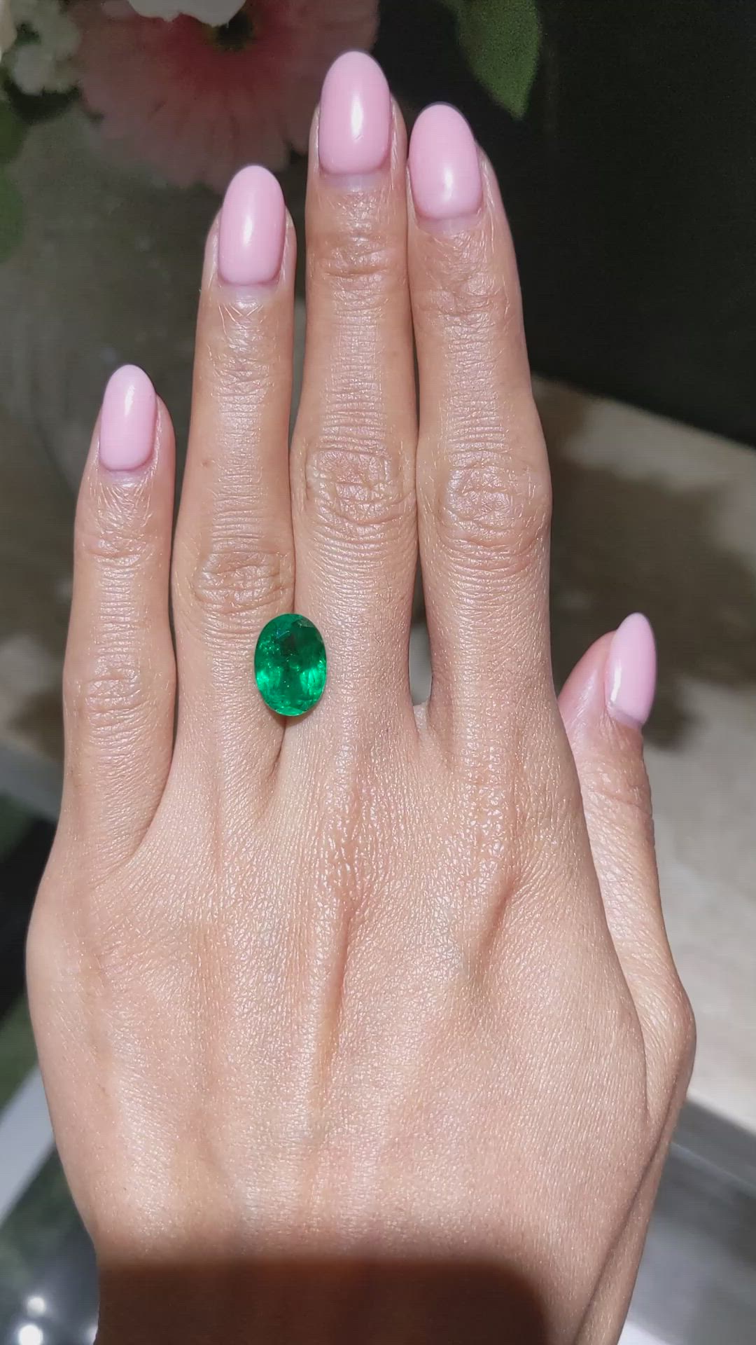 4.59 Ct. Emerald from Zambia Size Video