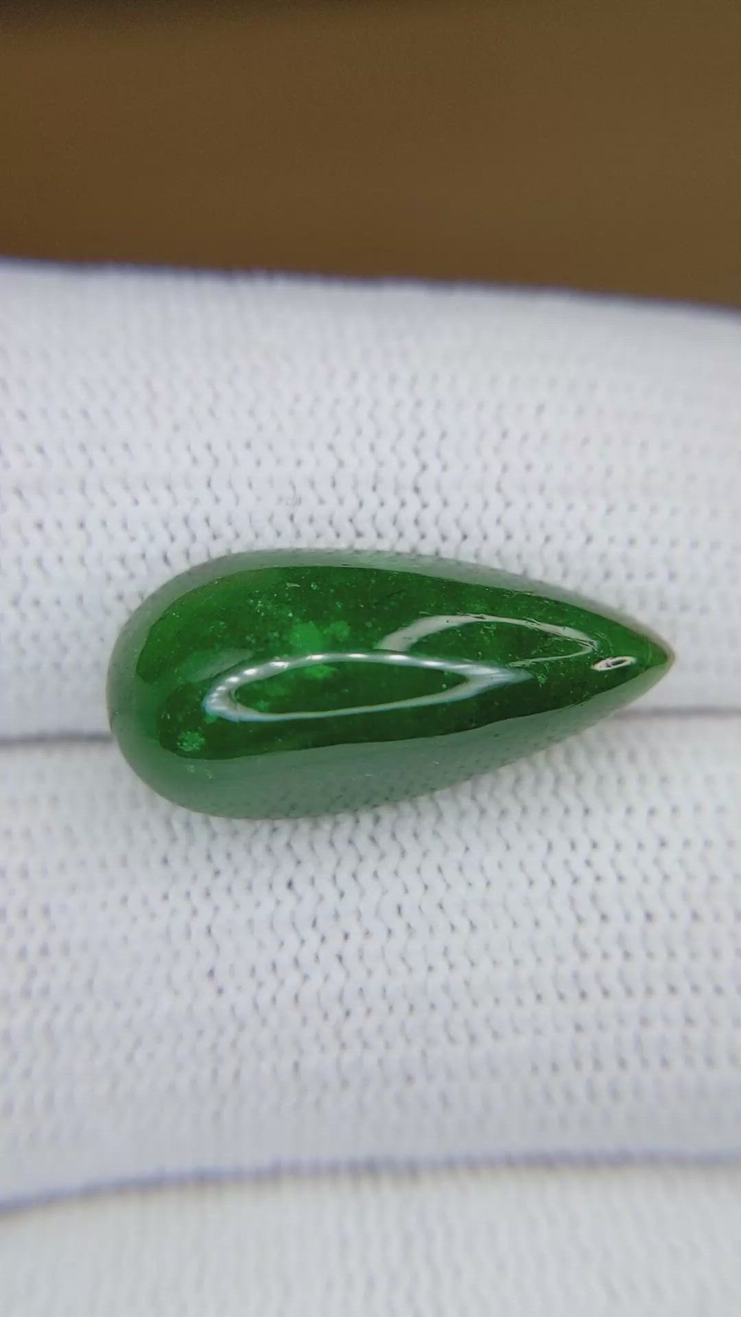 9.35 Ct. Cabochon Emerald from Colombia Size Video