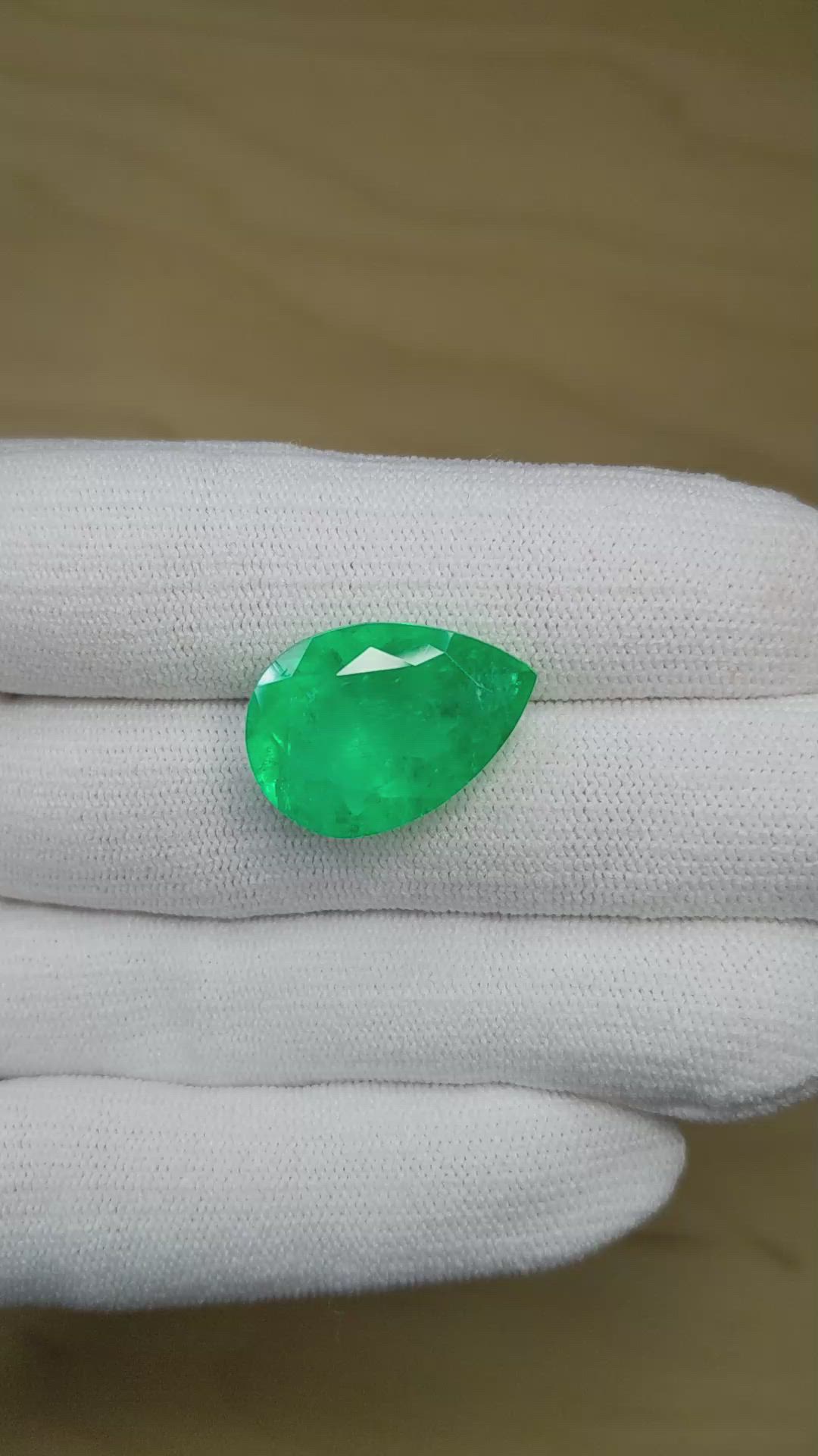 16.90 Ct. Emerald from Colombia Size Video