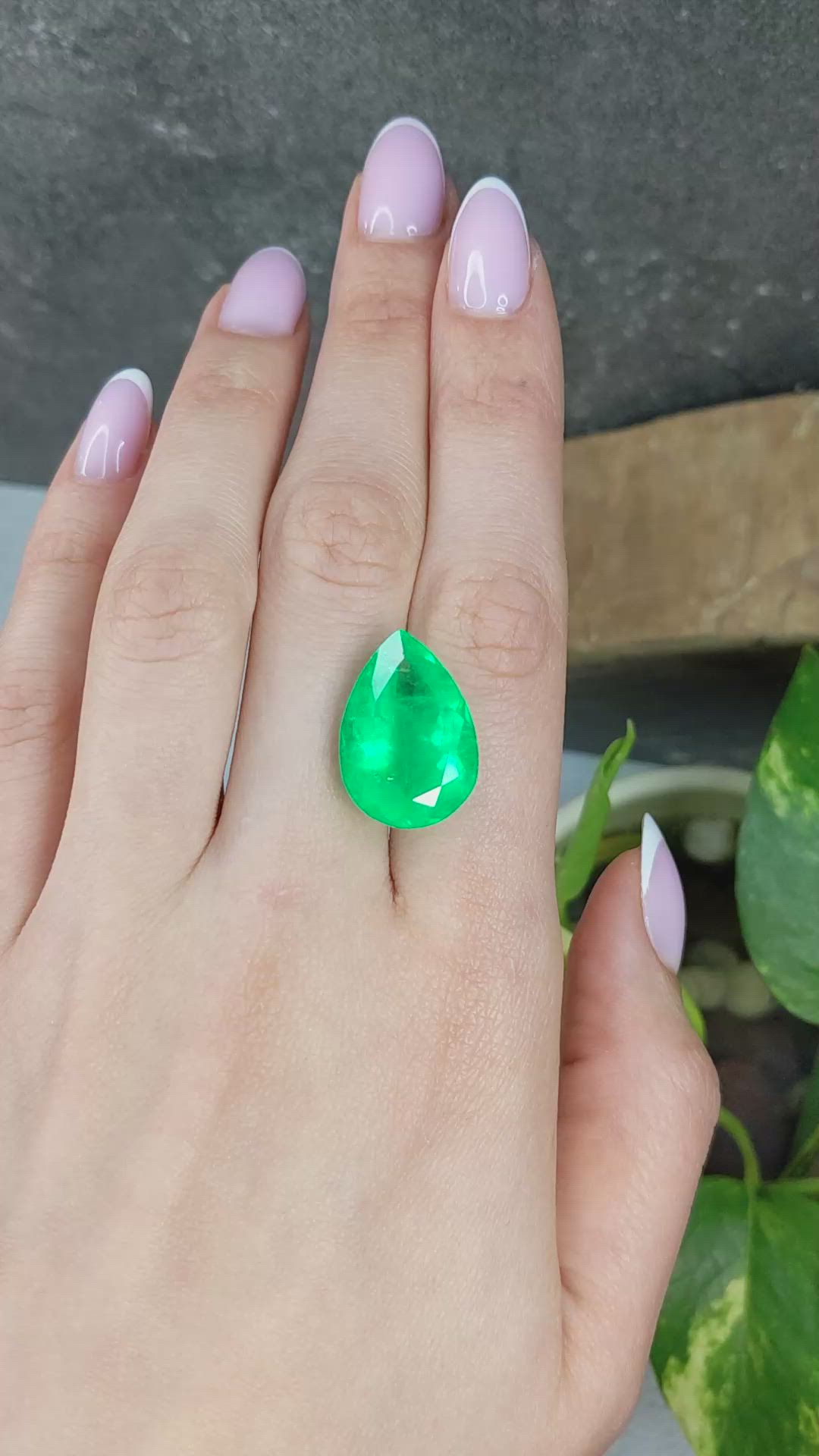 16.90 Ct. Emerald from Colombia Size Video